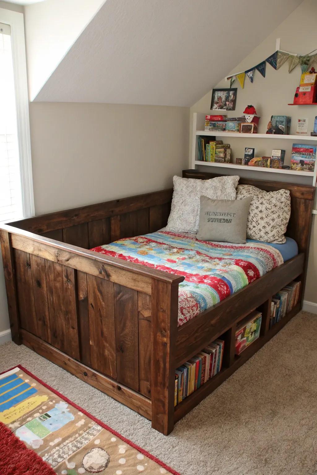 Crafted with care: A floor bed design that welcomes little ones to dreamland with independence and style.