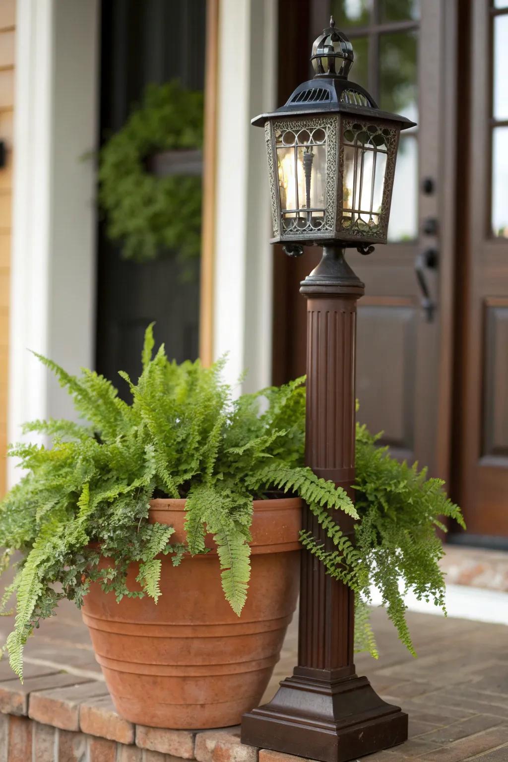 Illuminate your space with a touch of nature: Craft your own potted plant lamp post!