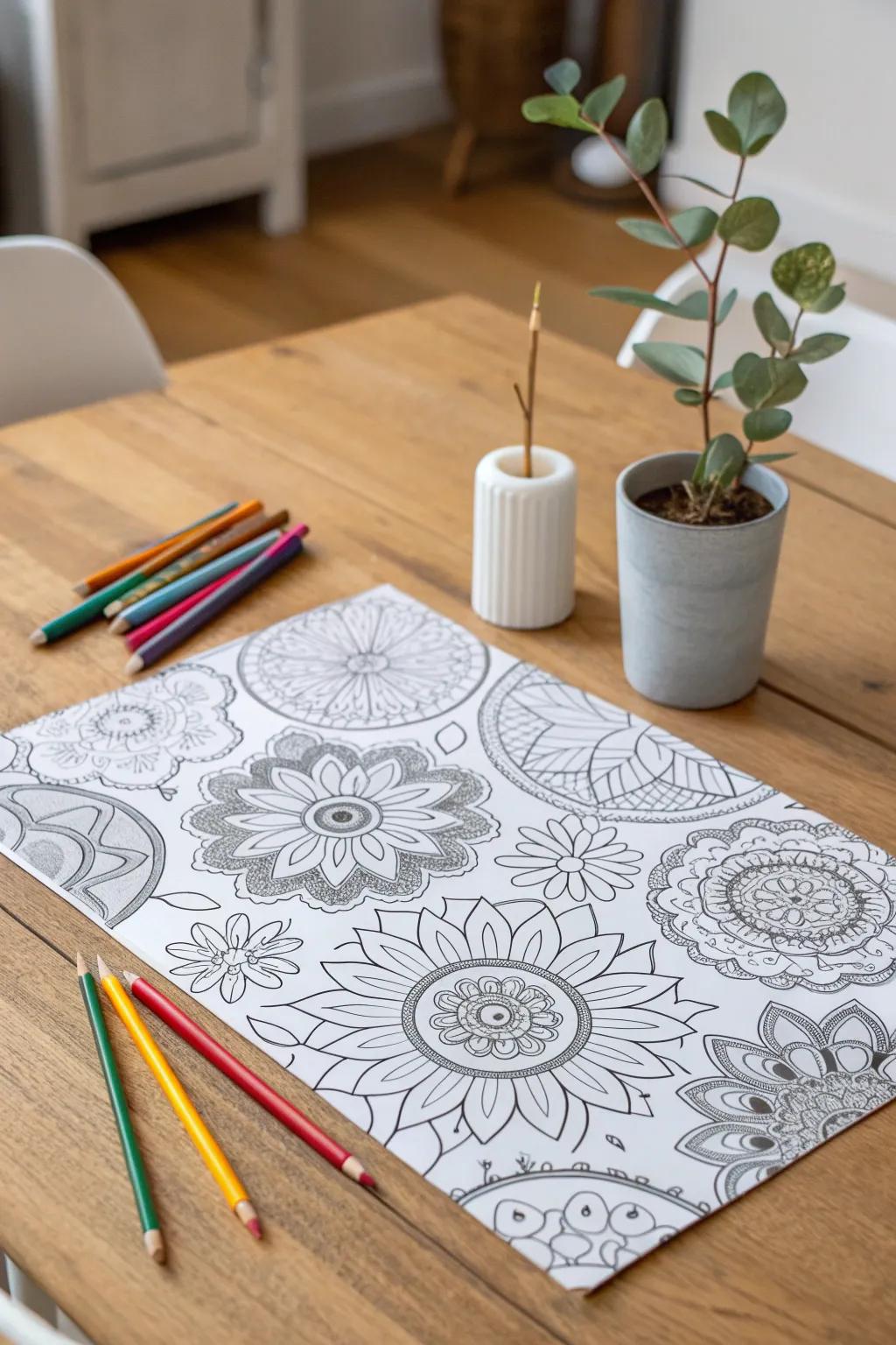 Transform mealtime into a creative adventure with personalized coloring placemats for kids!