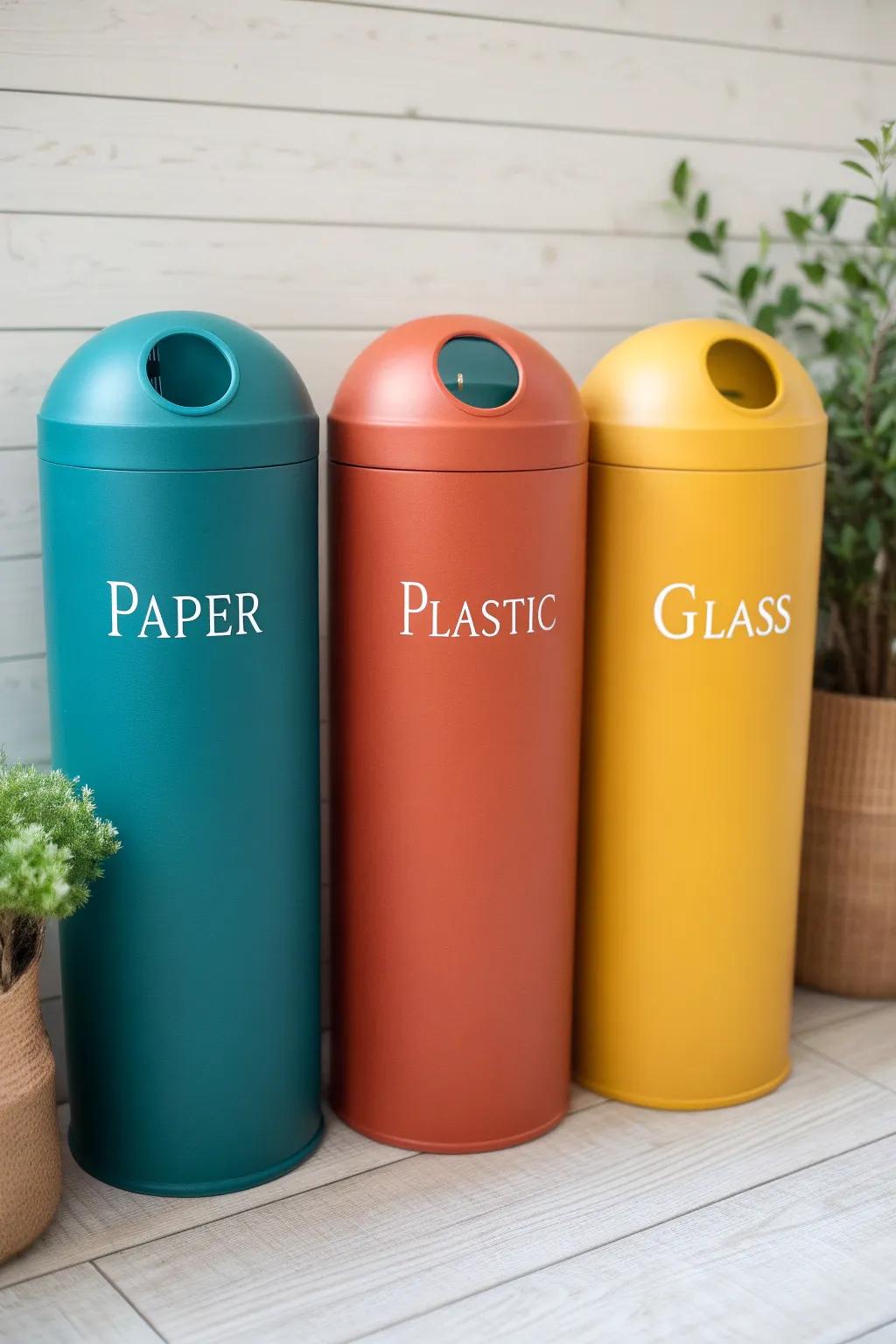Transform recycling into a colorful, organized delight with these chic, eco-friendly bins!