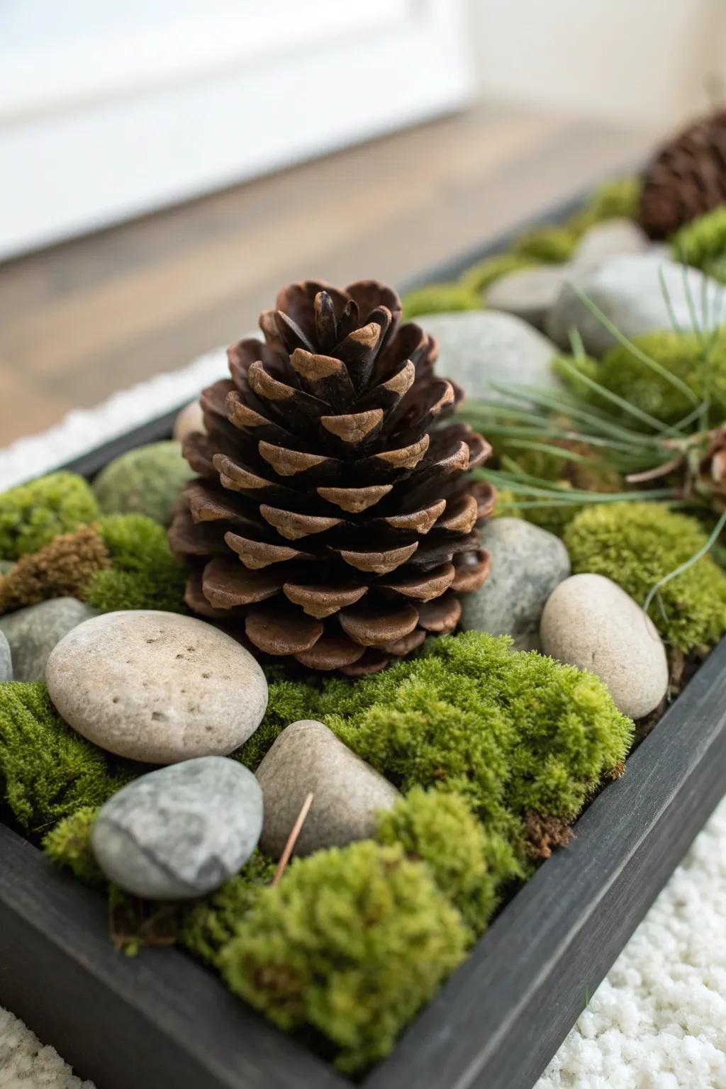 Bring the serenity of the forest indoors with this Nature's Touch Wall—where texture meets tranquility.