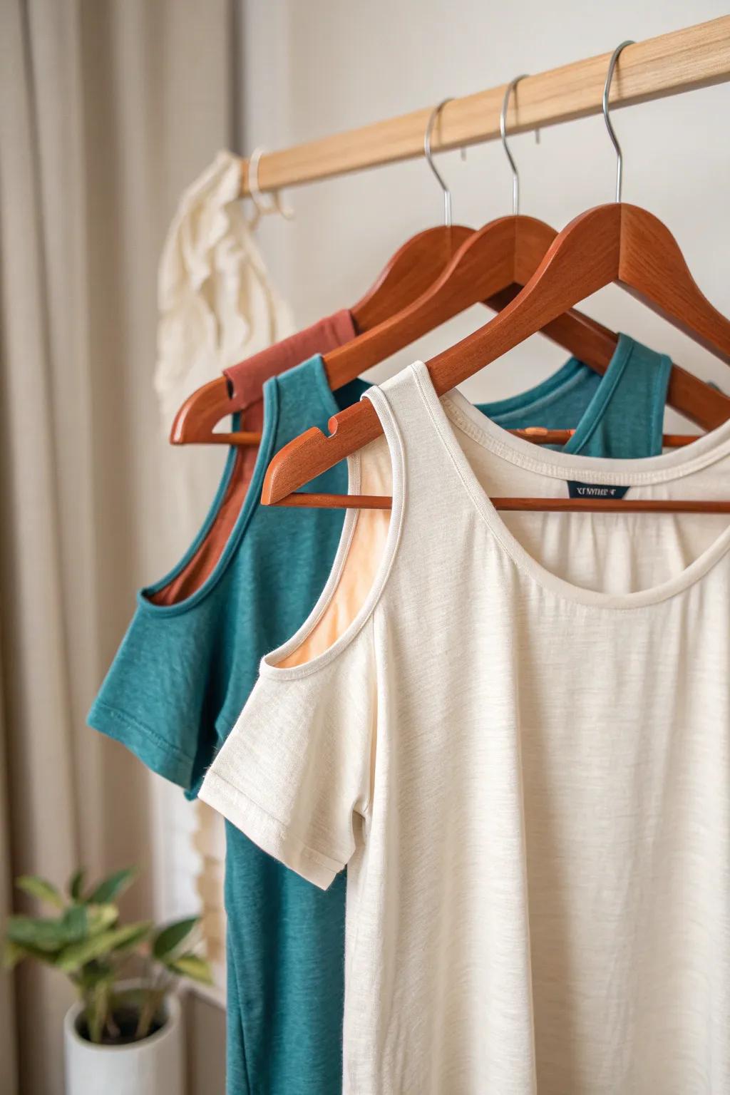 Elevate your casual style with this trendy cut-out shoulder tee, a perfect blend of simplicity and bold flair.