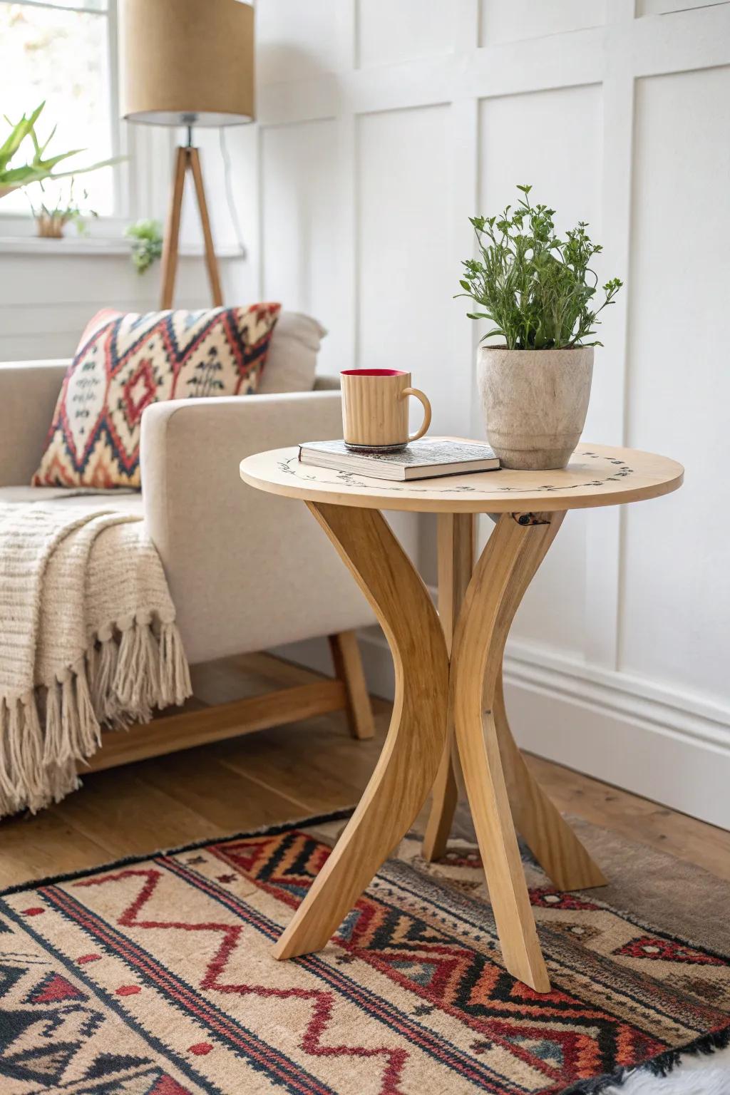 Transform simplicity into style with this budget-friendly plywood side table – proof that elegance doesn't need to be expensive!
