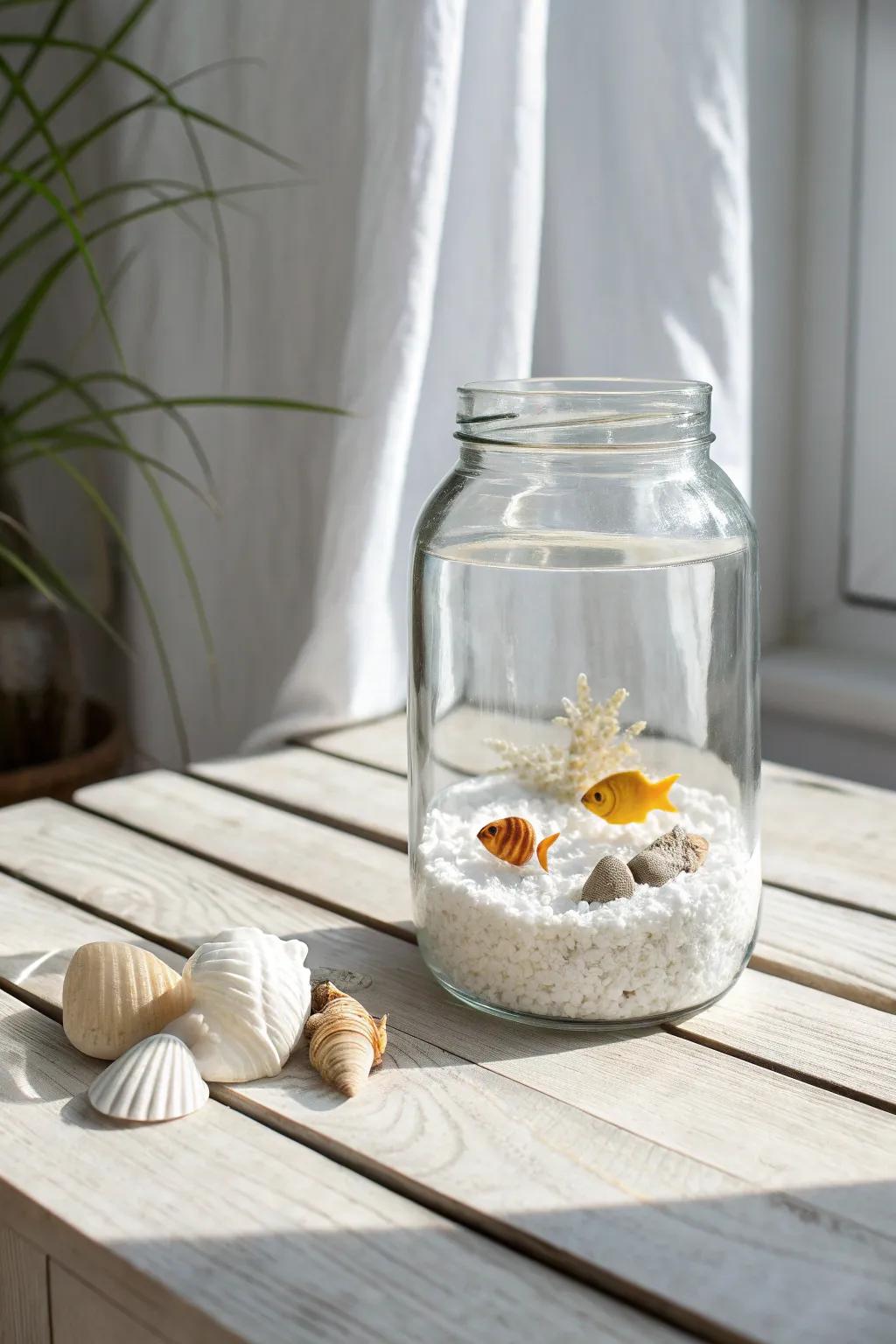 Bring the ocean to your table with these charming mini aquariums!