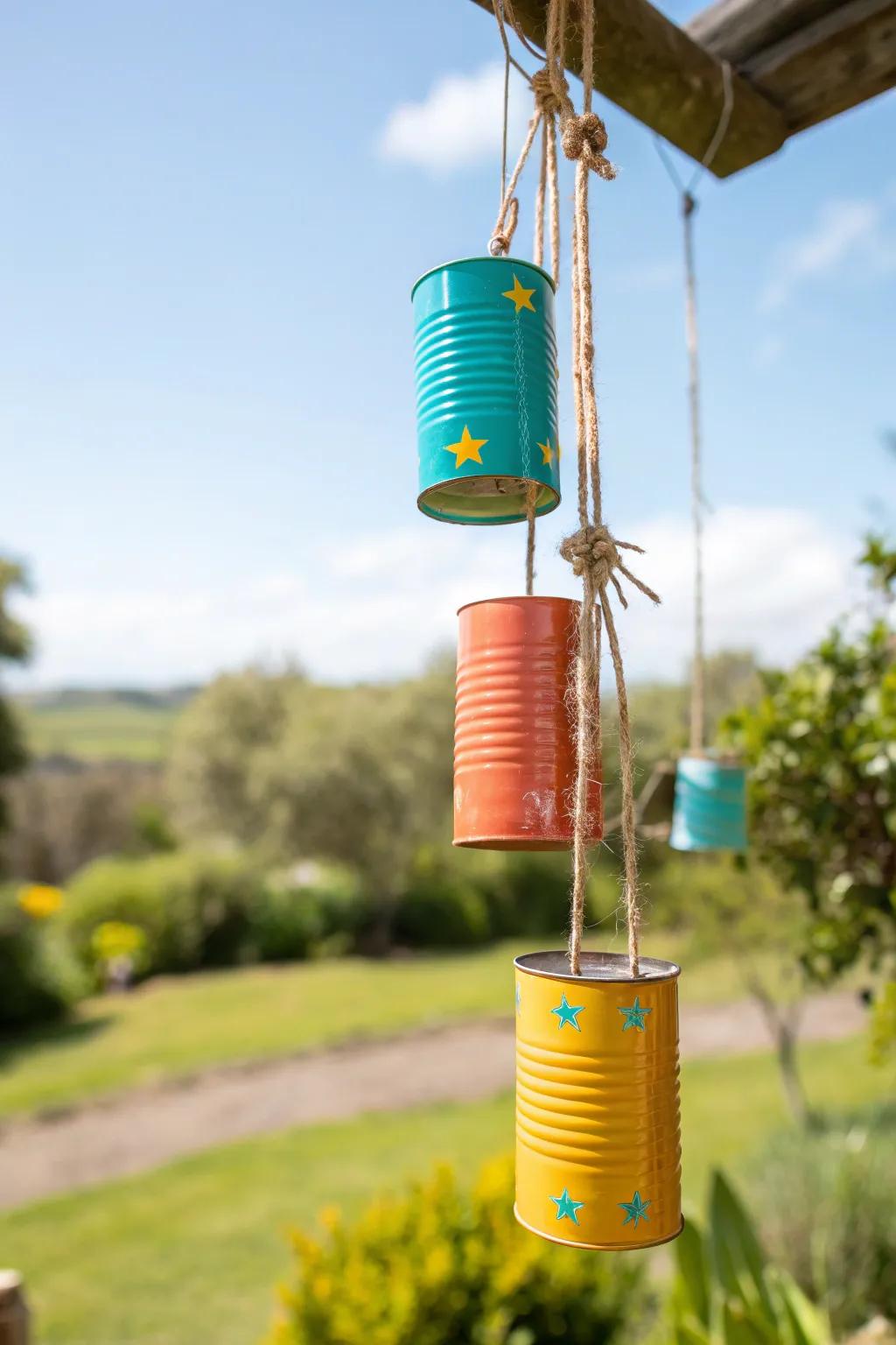 Add a splash of color and music to your garden with these eco-friendly DIY wind chimes!