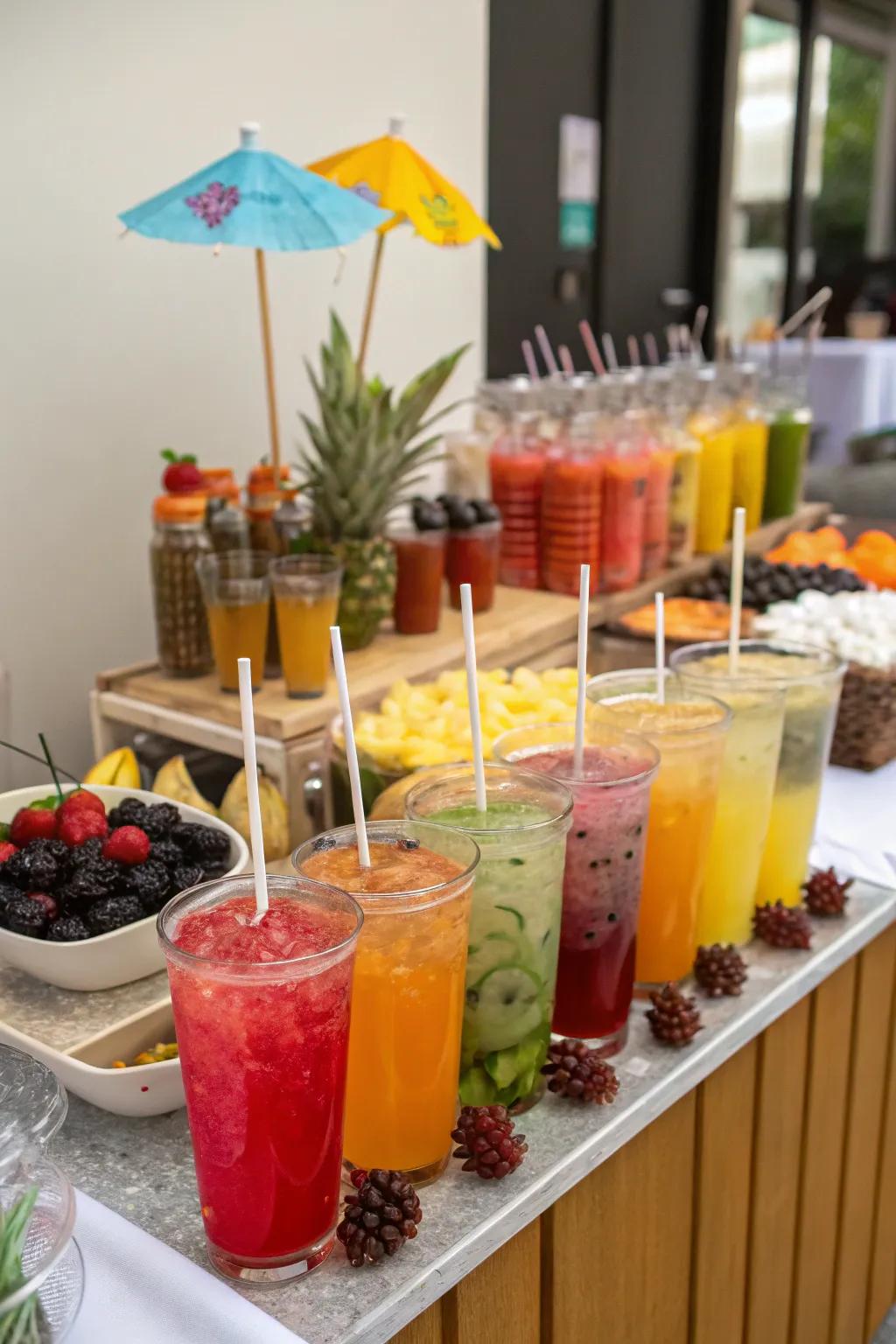 A variety of drinks ensures there's something for everyone.