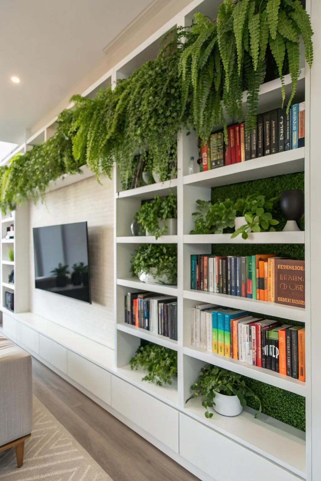 Elevate your space with bold, built-in drywall shelving for a perfect blend of function and style.