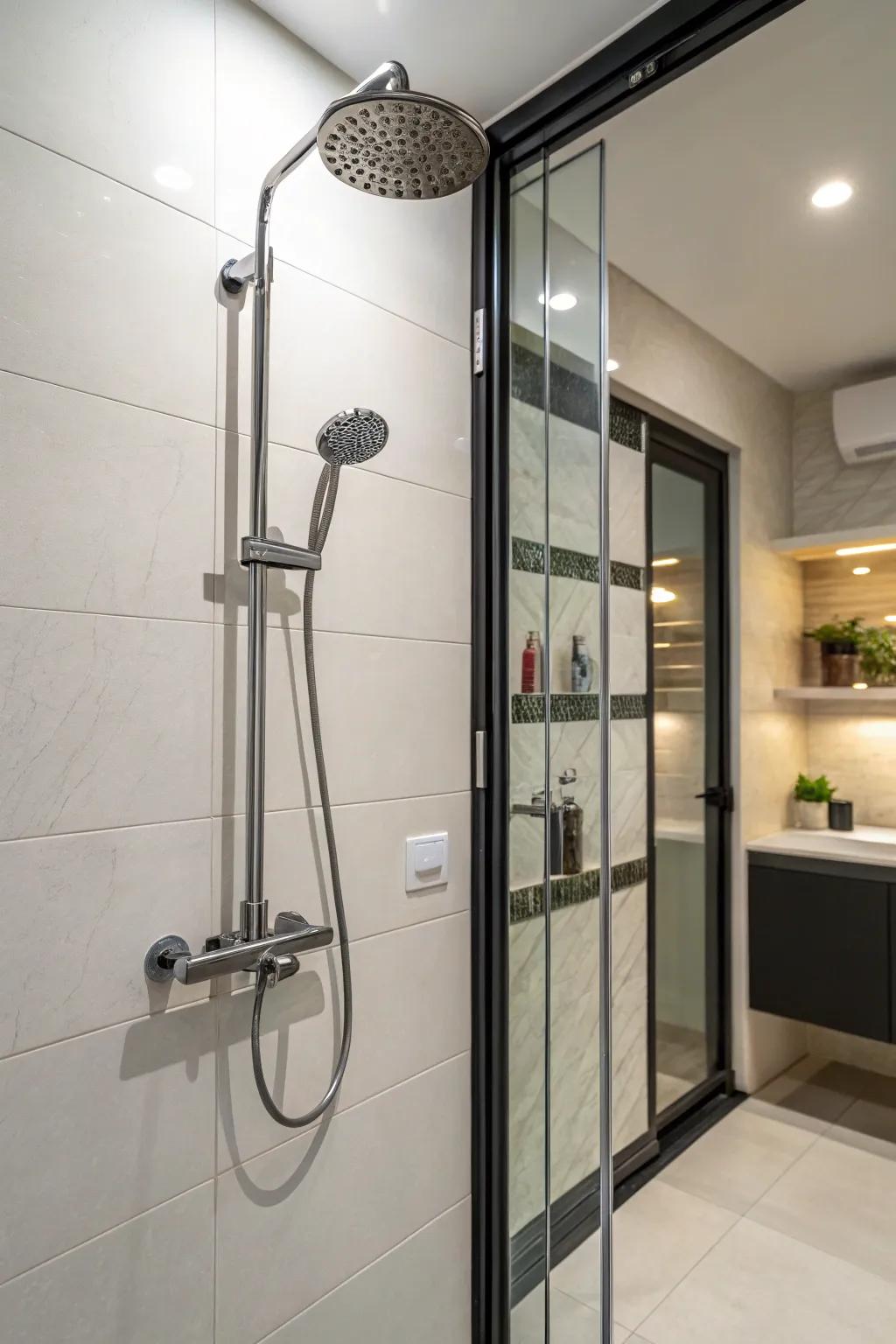 Wall-mounted fixtures simplify cleaning and enhance design.