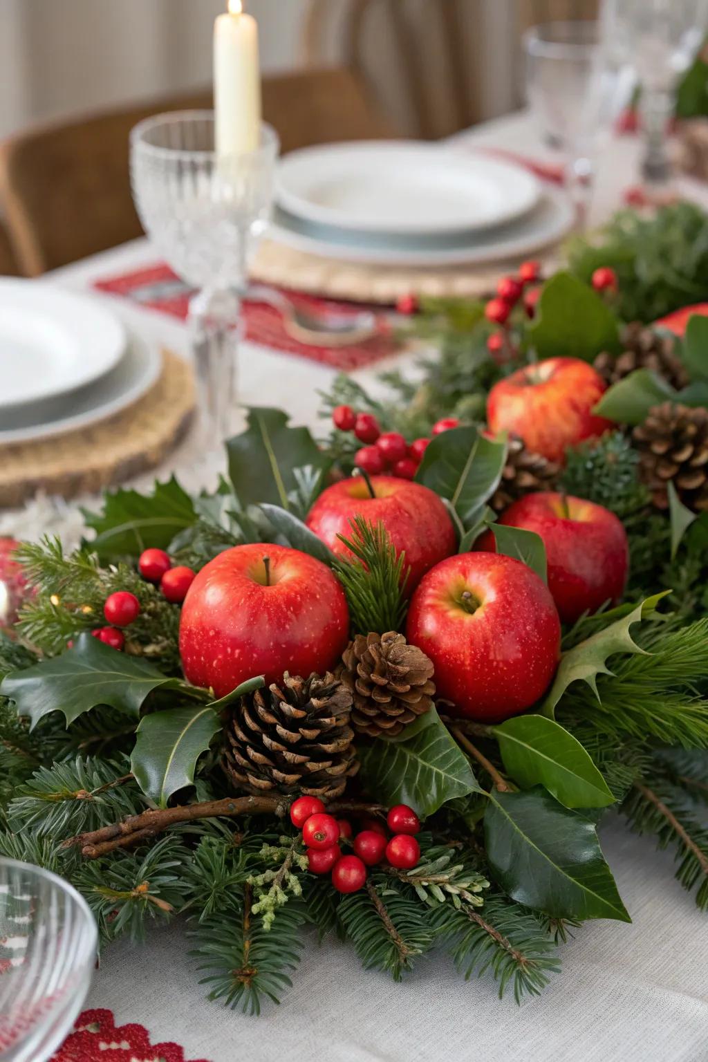 Classic red and green create a festive traditional look.