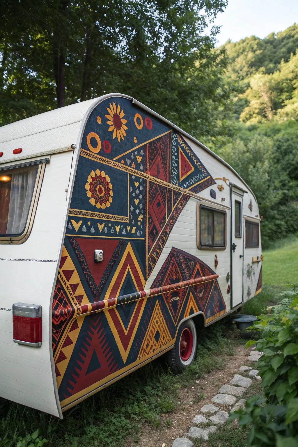 Transform your camper into a masterpiece with bold, artistic flair!