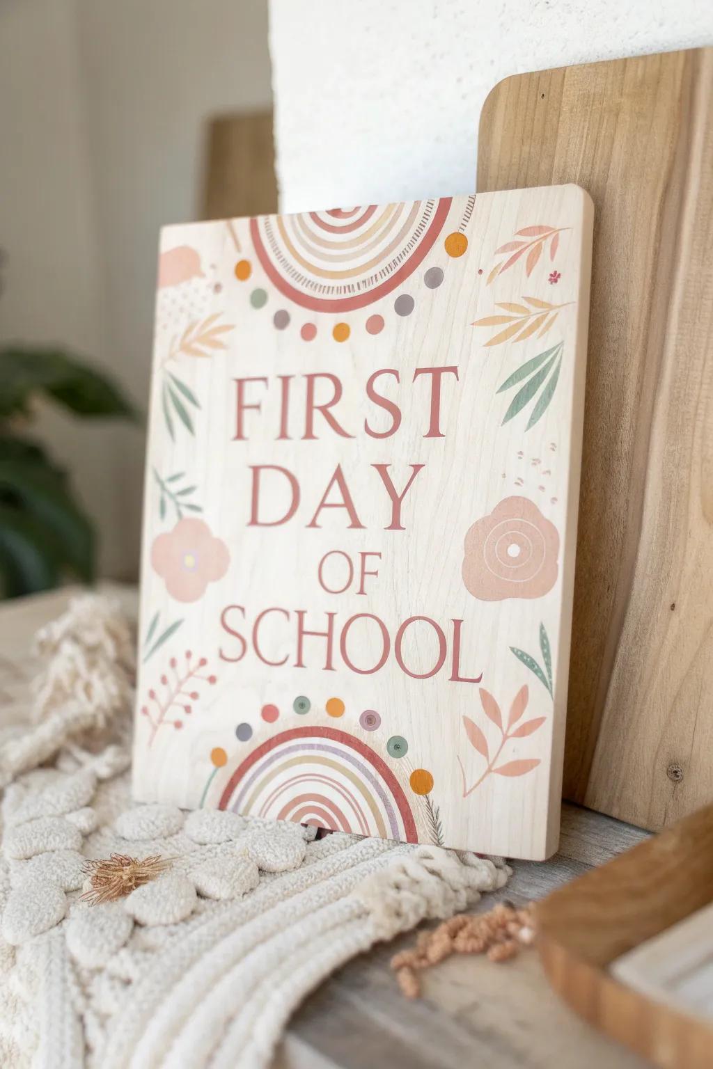 Capture the magic of school beginnings with matching boards for your little scholars. #SiblingSymmetry #FirstDayOfSchool