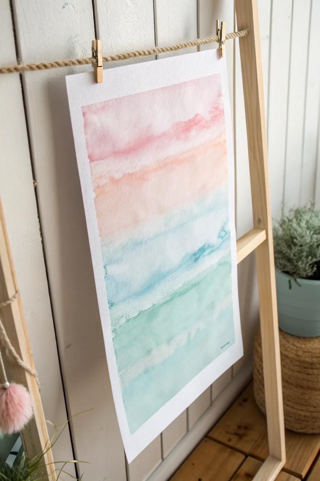 Add a touch of dreamy elegance to your fundraiser poster with a handcrafted watercolor background.