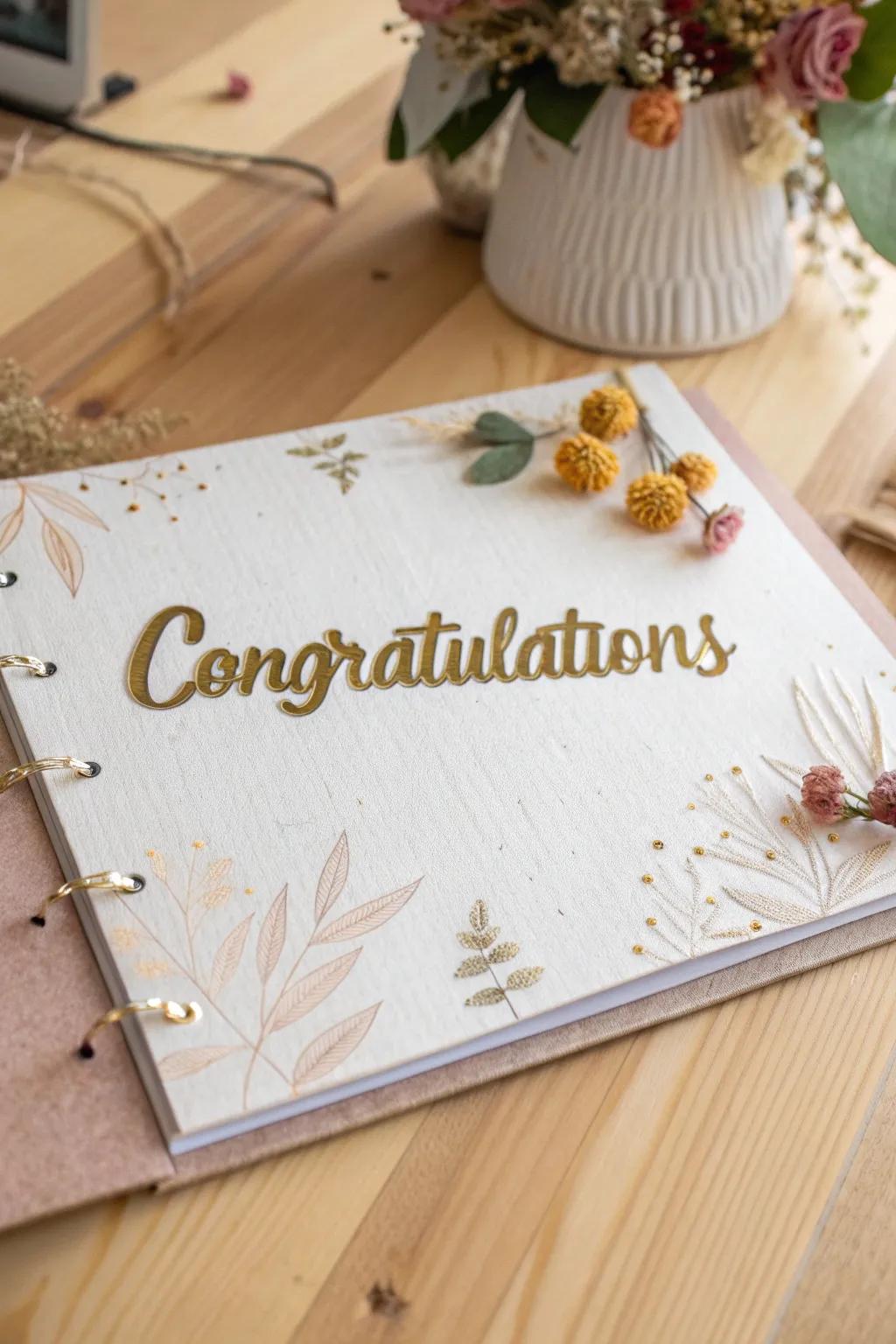 Celebrate achievements with a touch of elegance and warmth. Craft your heartfelt messages in style.