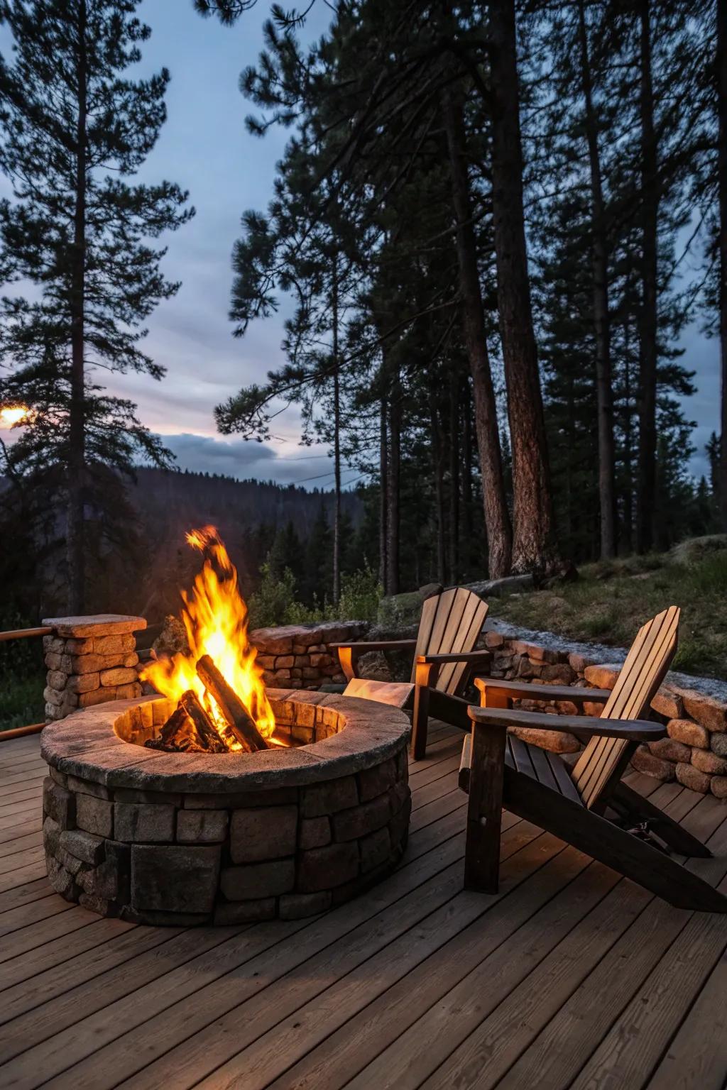 Gather 'round the fire: a handcrafted retreat for warmth and connection.