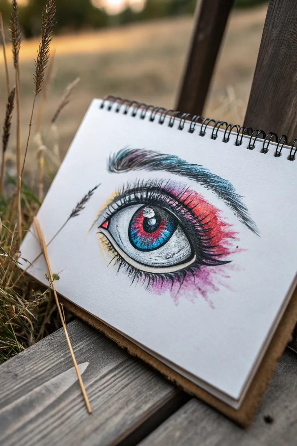 Dive into the depths of emotion with a single, expressive eye that tells a story.
