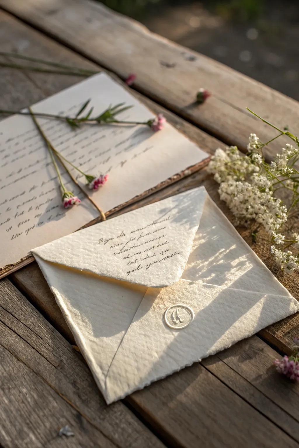 Capture the timeless romance of a handwritten love letter, a heartfelt keepsake in a digital world.