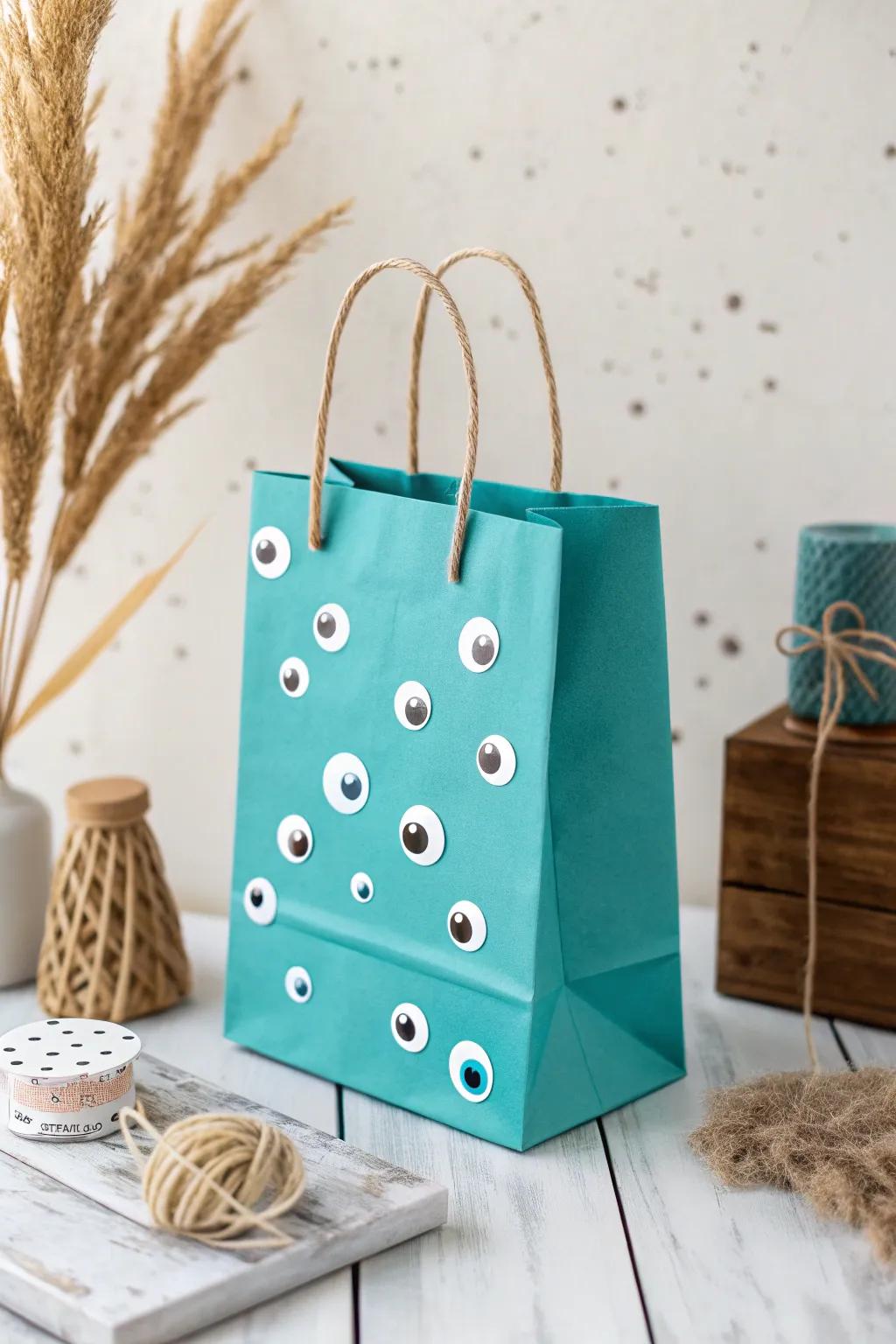 Create smiles with these charming Googly Eye Monster Bags!