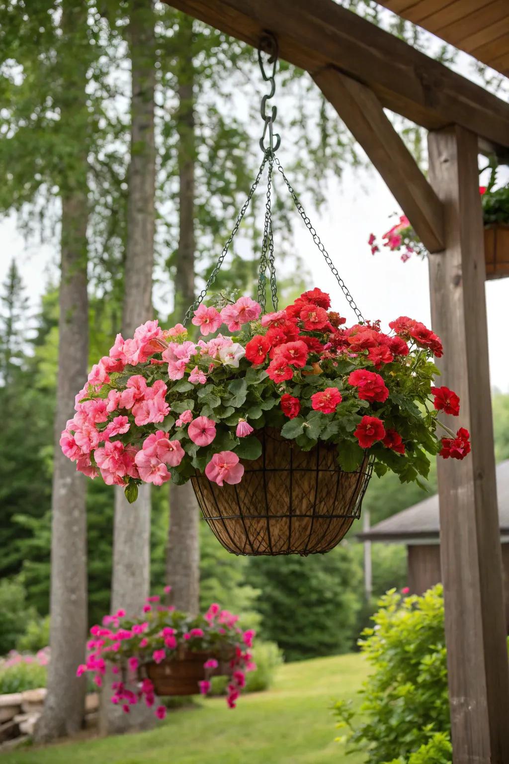 Layered planting creates depth and a lush, cascading effect.