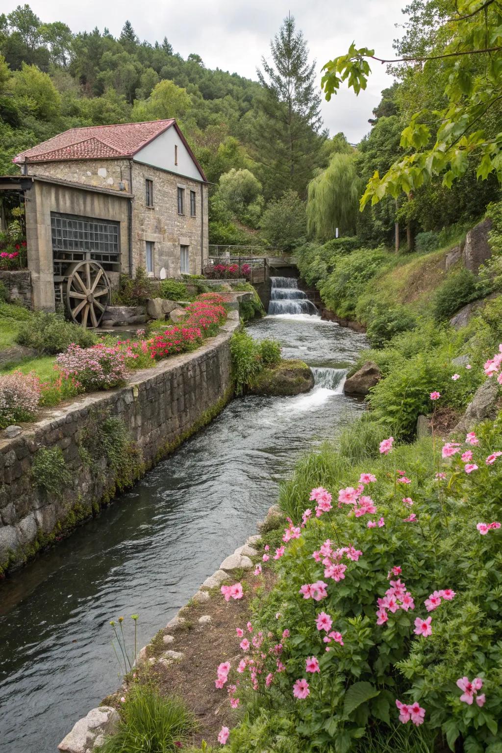 Utilize flowing water with a microhydropower system for your home.