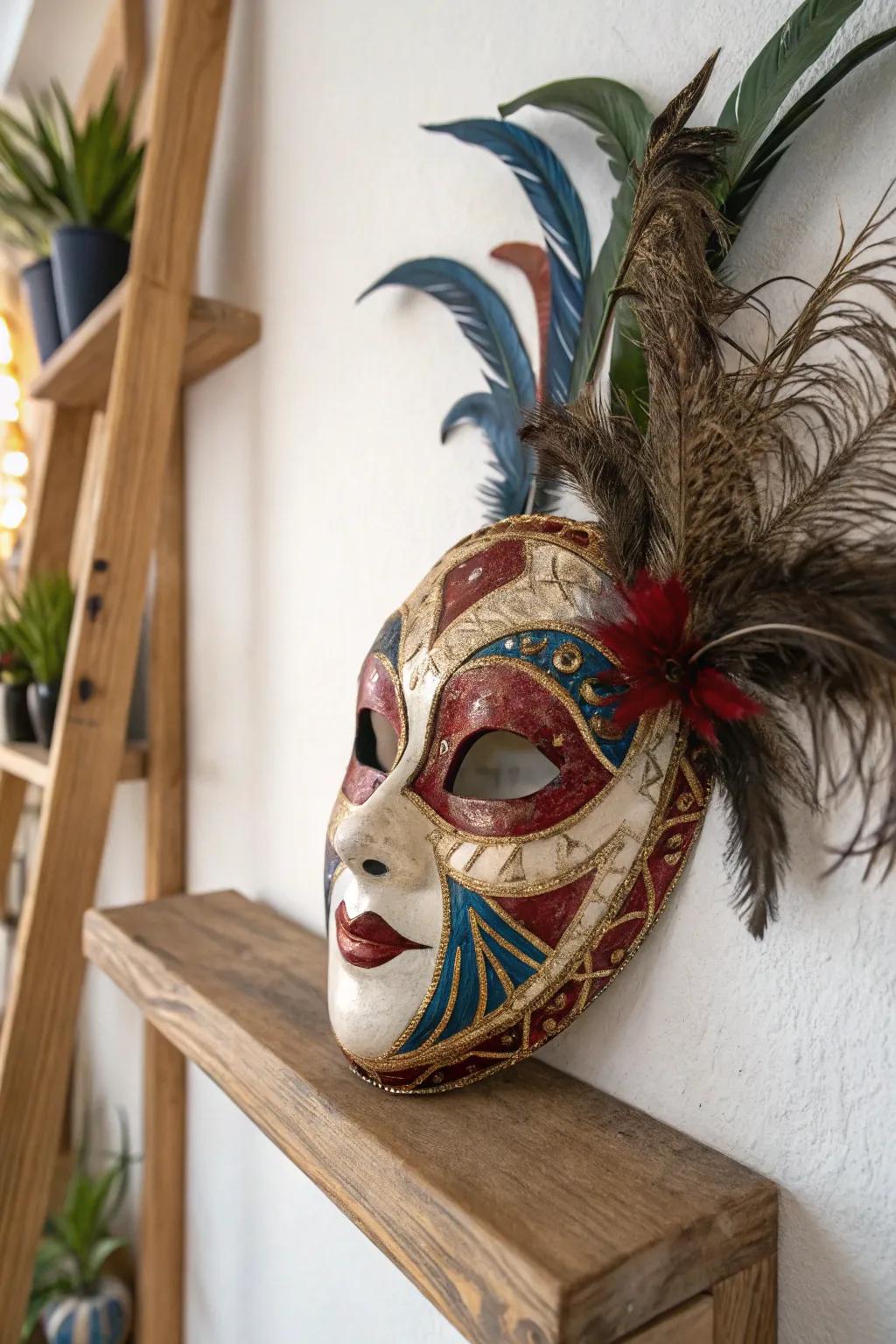Add a touch of Venetian mystery to your space with handcrafted mask art. 🎭✨ #VenetianElegance #BohoScandiStyle