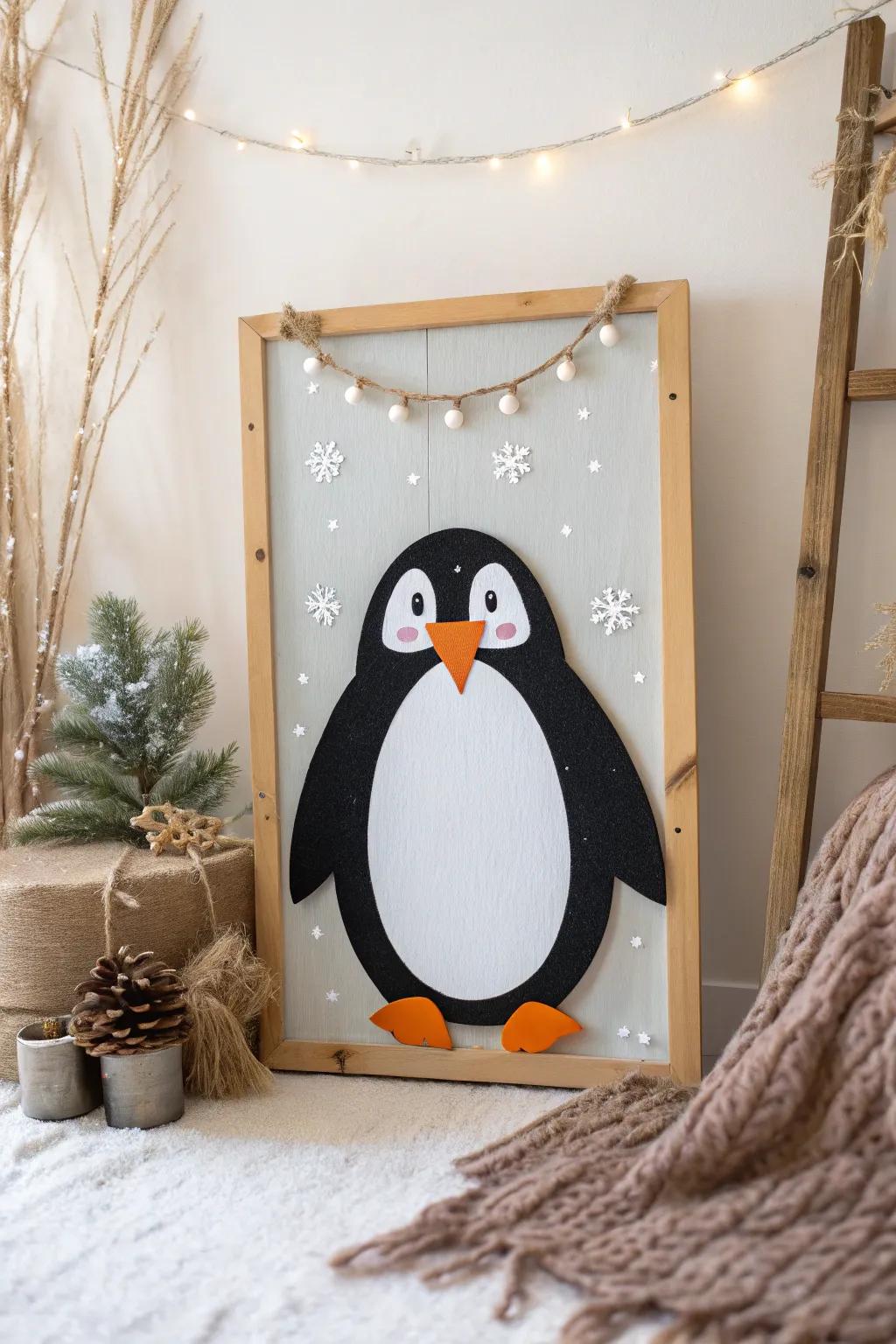 Slide into creativity with a charming penguin parade on your bulletin board!