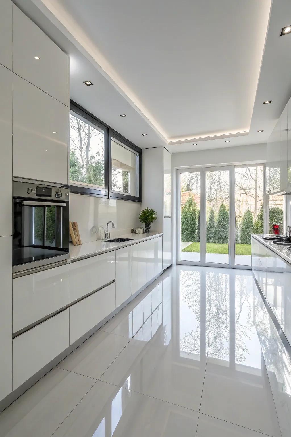 Bright white kitchens offer a clean and timeless aesthetic.