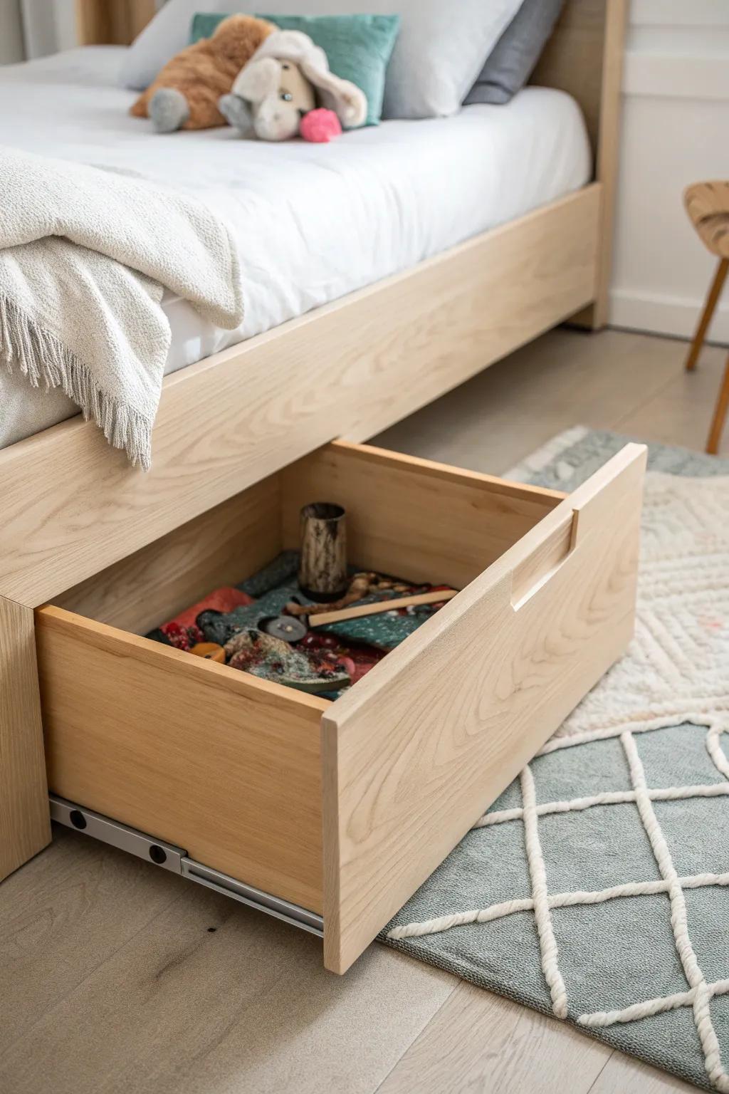 Effortless elegance meets practical storage. Declutter with style using under-the-bed bins!