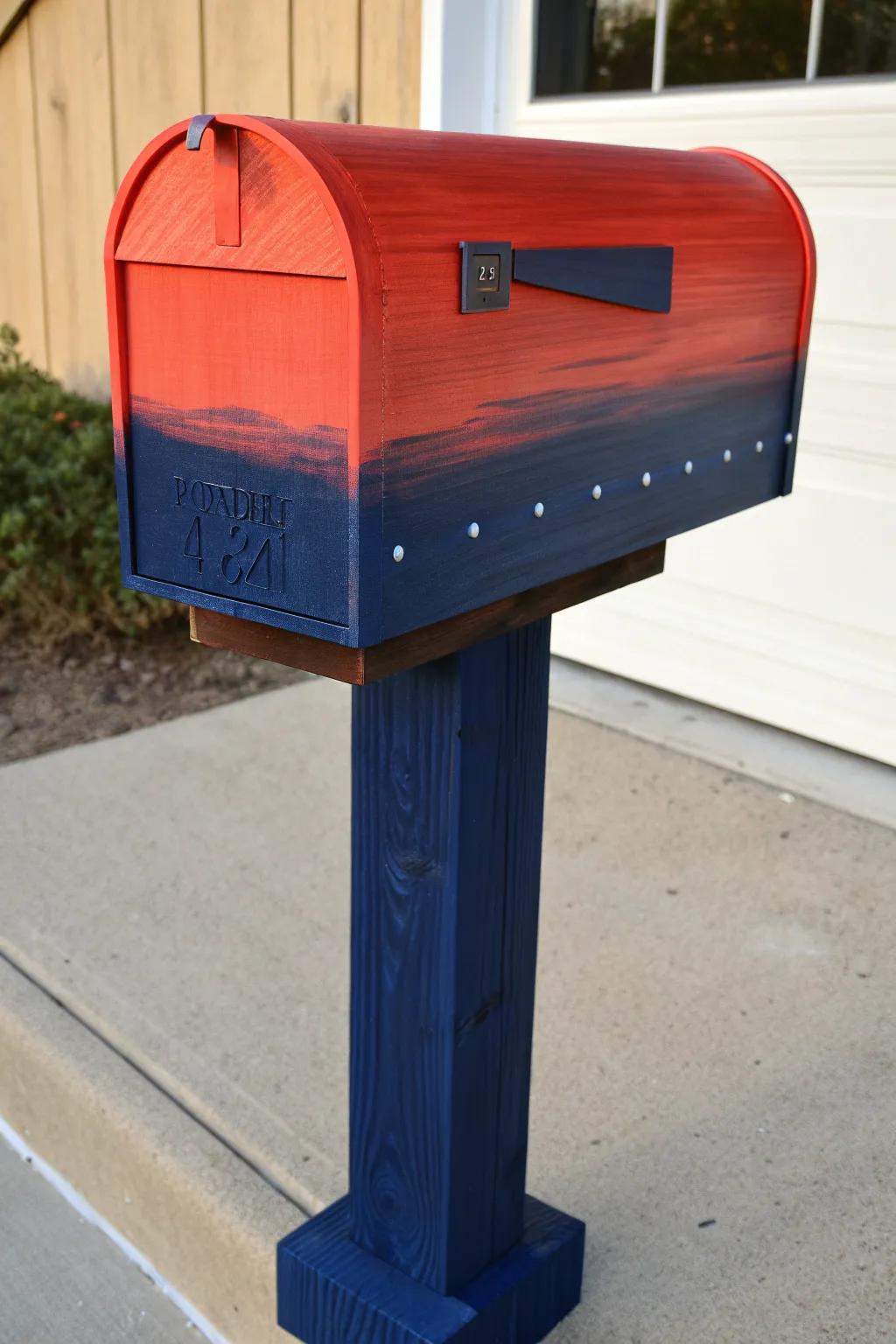 Transform your curb appeal with a bold and colorful mailbox post that stands out!