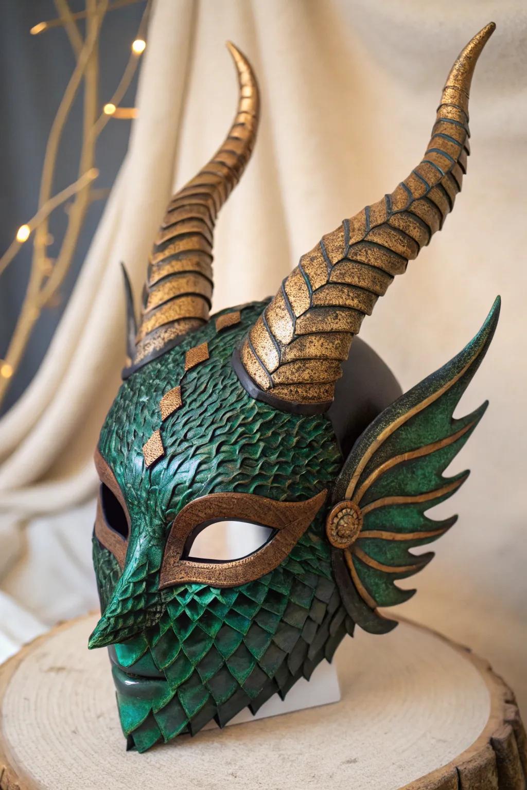 Unleash your inner mythical being with this handcrafted creature mask, where fantasy meets minimalist elegance.