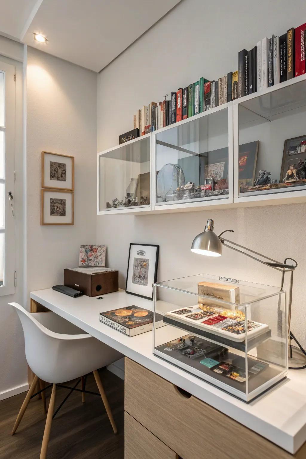 Acrylic cases offer a clear and modern way to display miniatures.