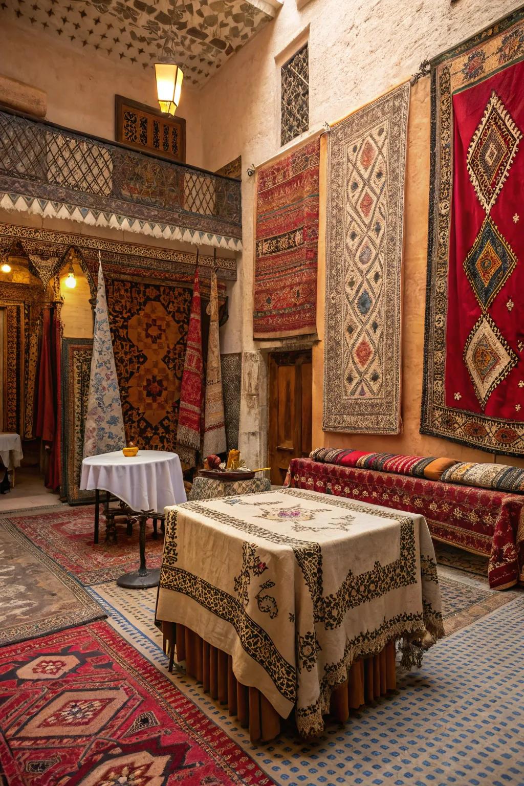 Intricate textiles add depth and storytelling to your decor.