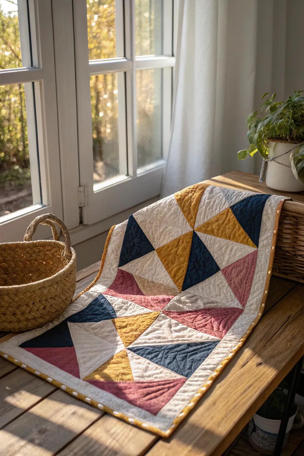 Embrace the cozy charm of classic quilt patterns with a modern twist. Perfect for adding warmth and elegance to your space.