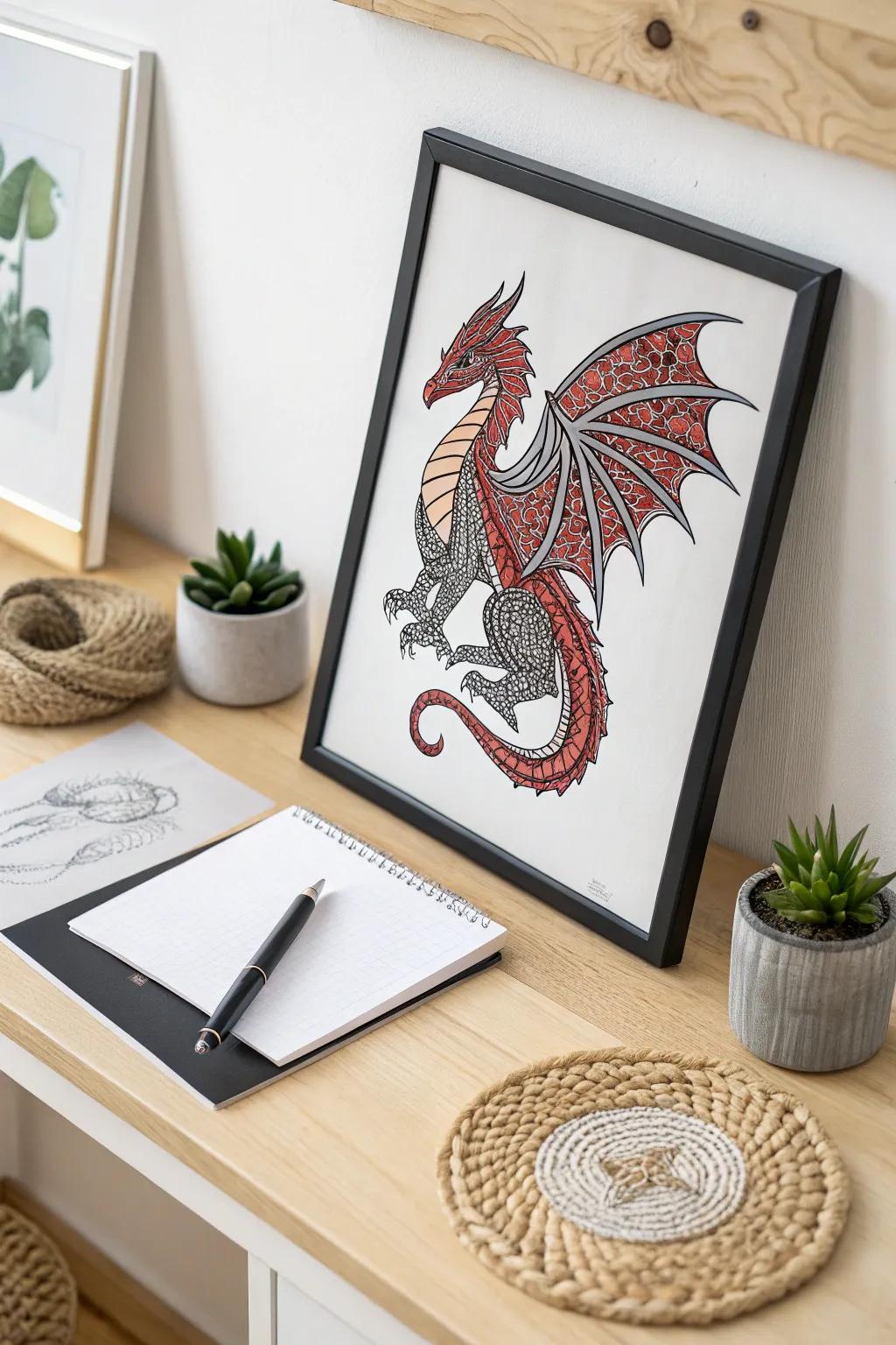Unleash your creativity with enchanting pen art - where fantasy meets minimalist elegance.