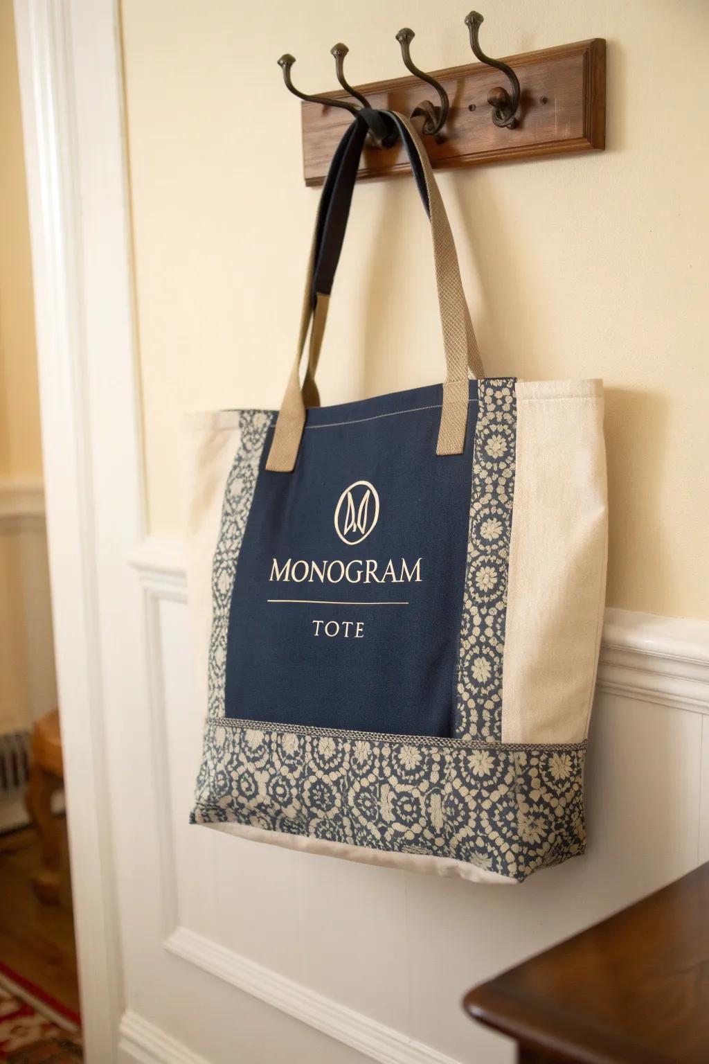 Elevate your style with a personalized monogrammed tote bag – where practicality meets elegance!