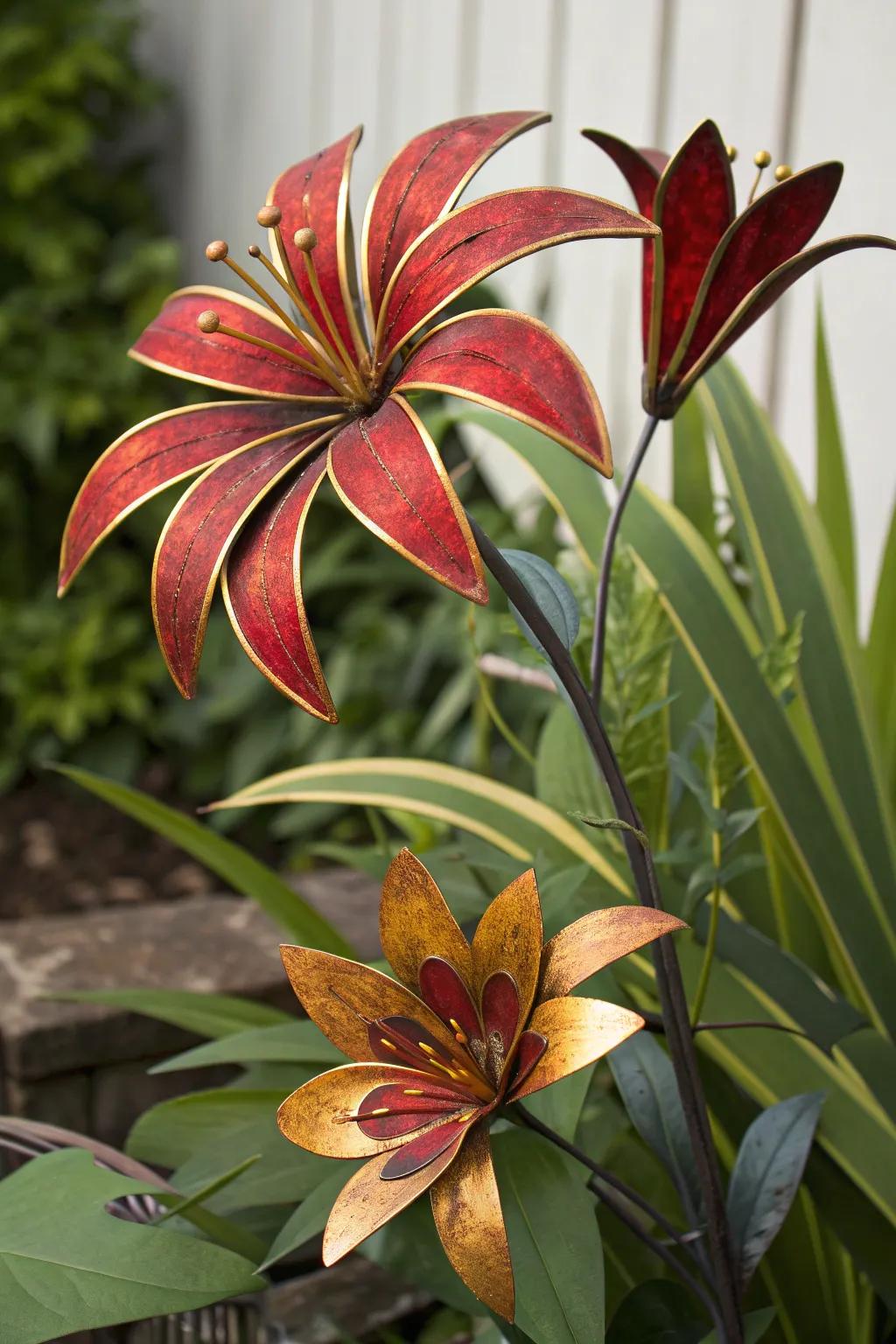 Add a touch of whimsy to your garden with striking metal art!