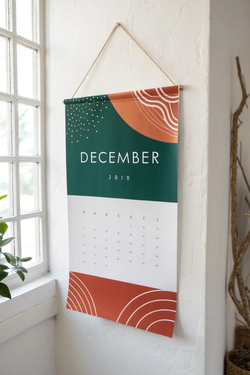 Discover the beauty of simplicity with this minimalist December calendar—where elegance meets functionality.