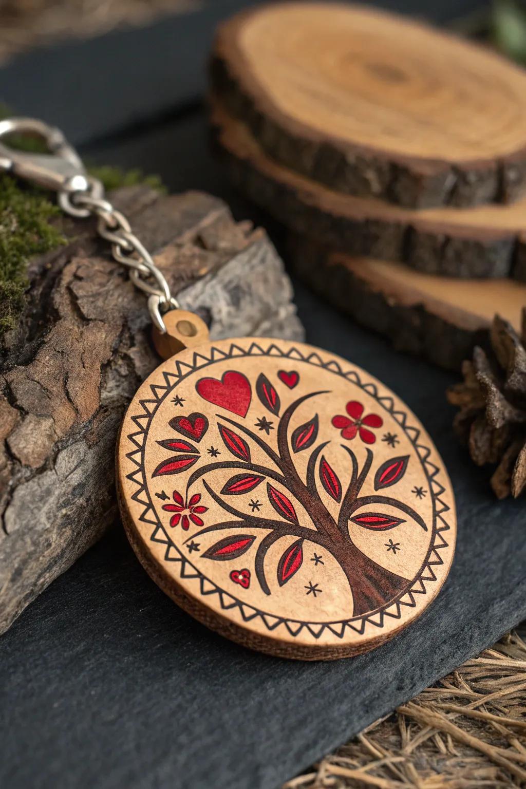 Discover the art of pyrography with these playful wooden charms, perfect for gifting or personalizing your style.