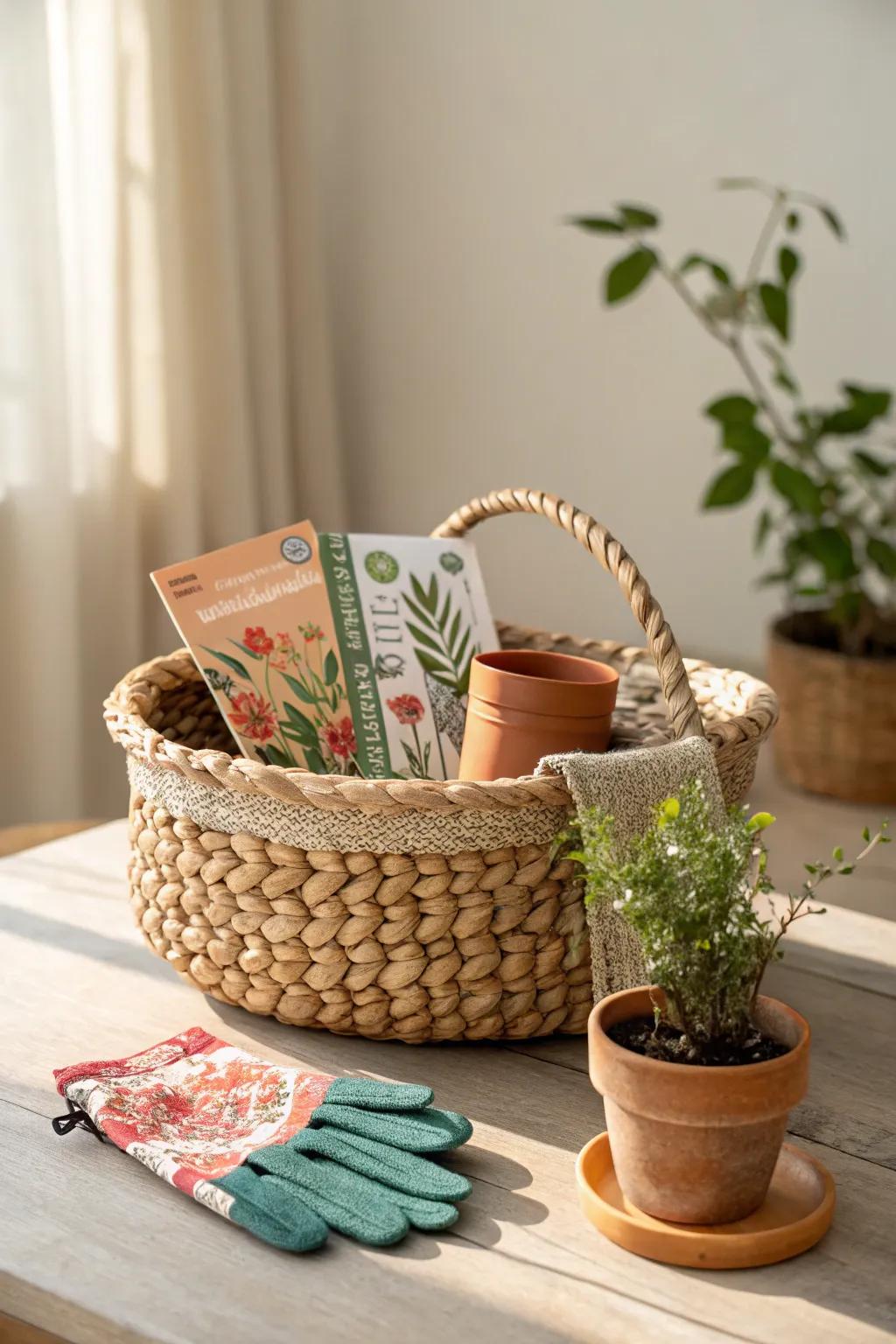 Inspire your green thumb with this charming Home and Garden Basket, perfect for cultivating beauty and simplicity.