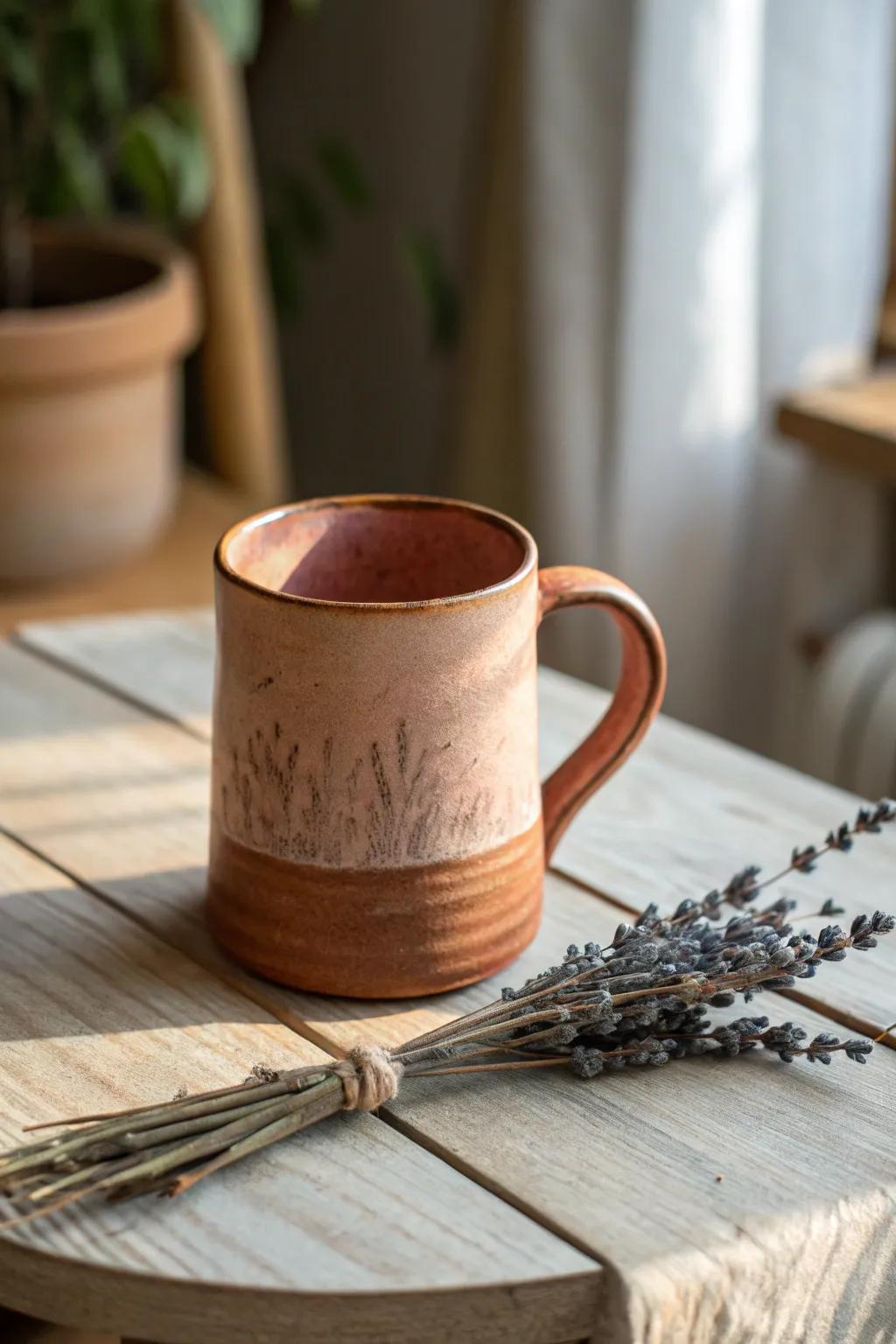 Embrace the warmth of simplicity with this rustic, handcrafted pottery mug—where every sip feels special.
