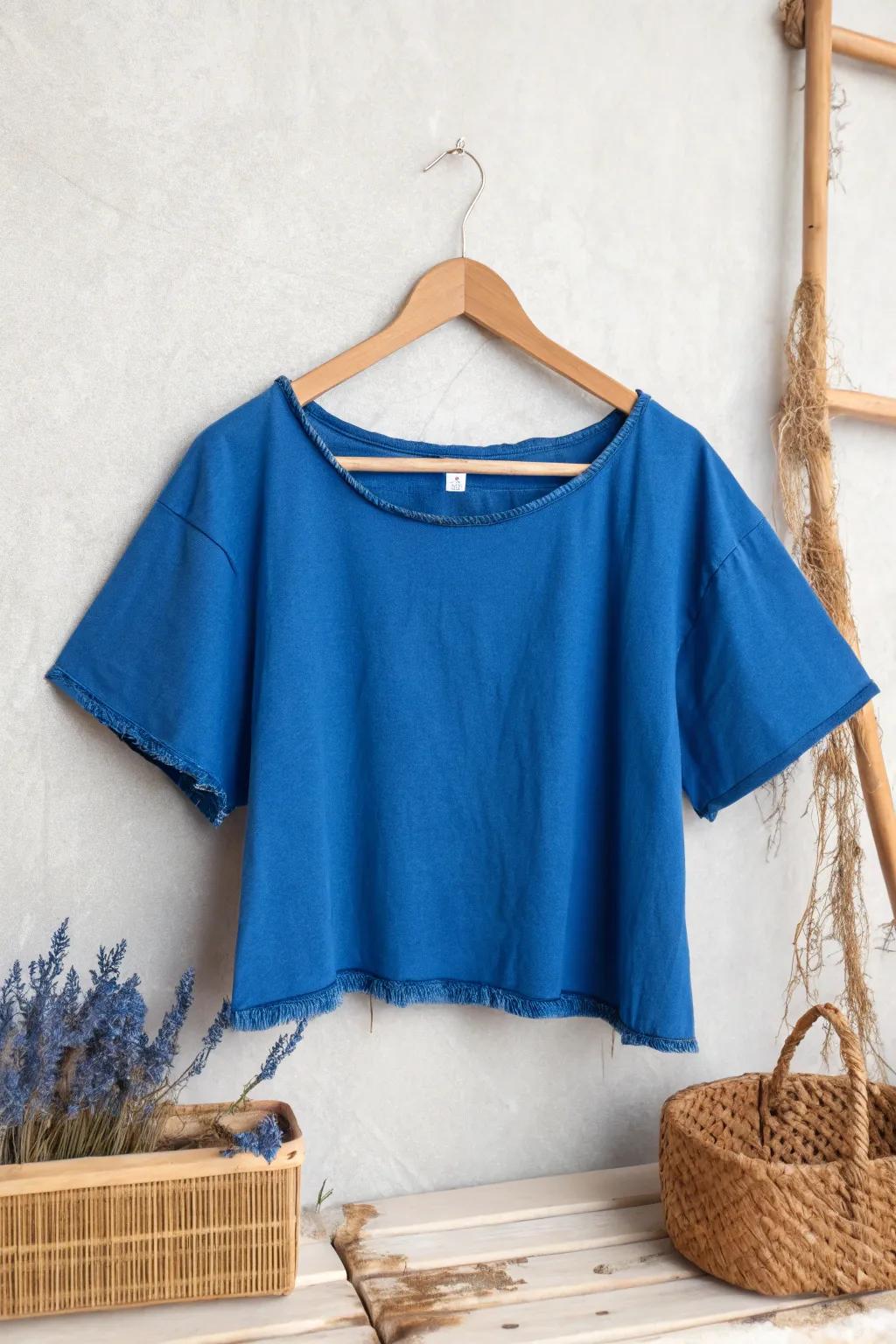 Transform your oversized tee into a chic crop top for a fresh, boho-inspired look!