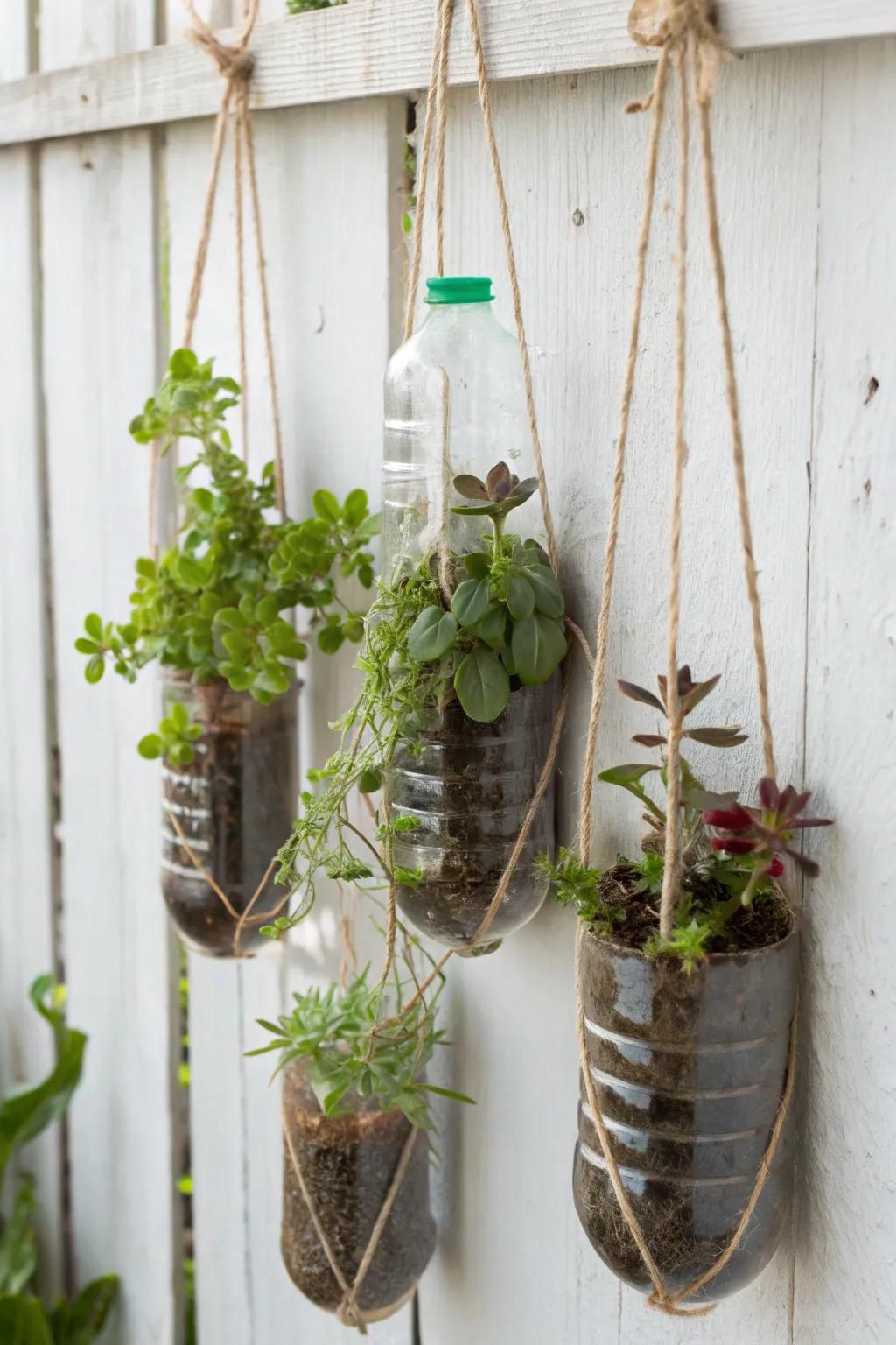 Transform your space with a chic hanging bottle garden that blends Scandinavian minimalism with Boho charm.