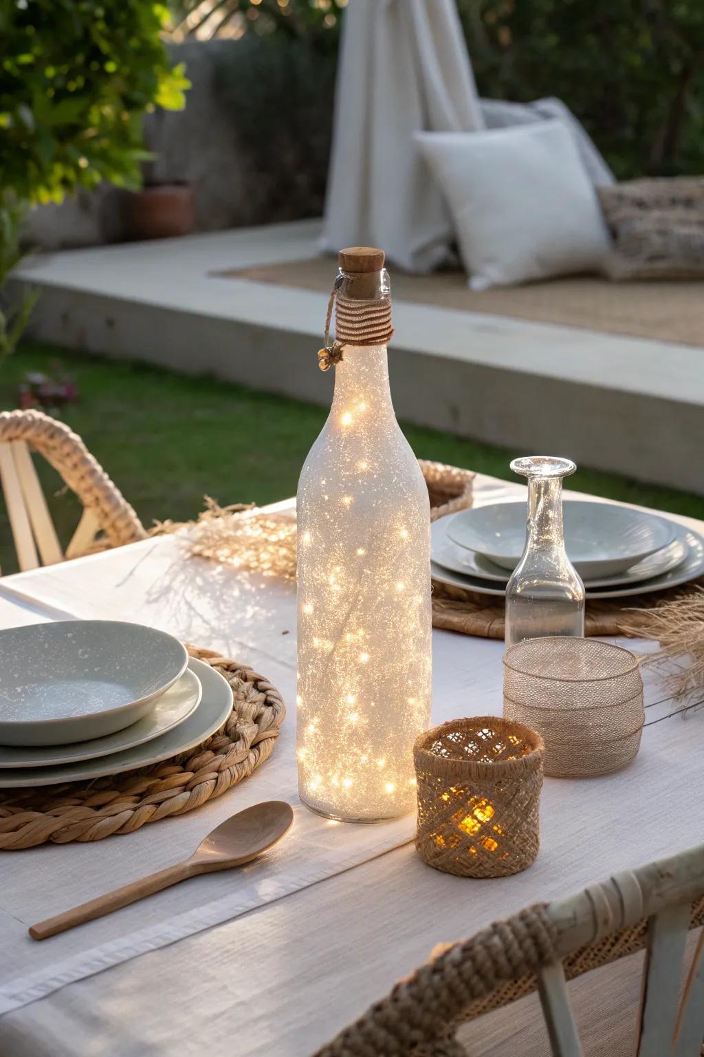 Illuminate your evenings with elegant solar bottle lights—where sustainability meets style.