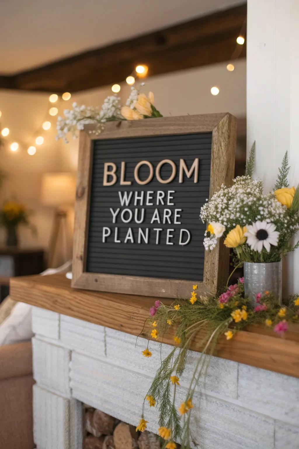 Encourage growth with this grounded message.