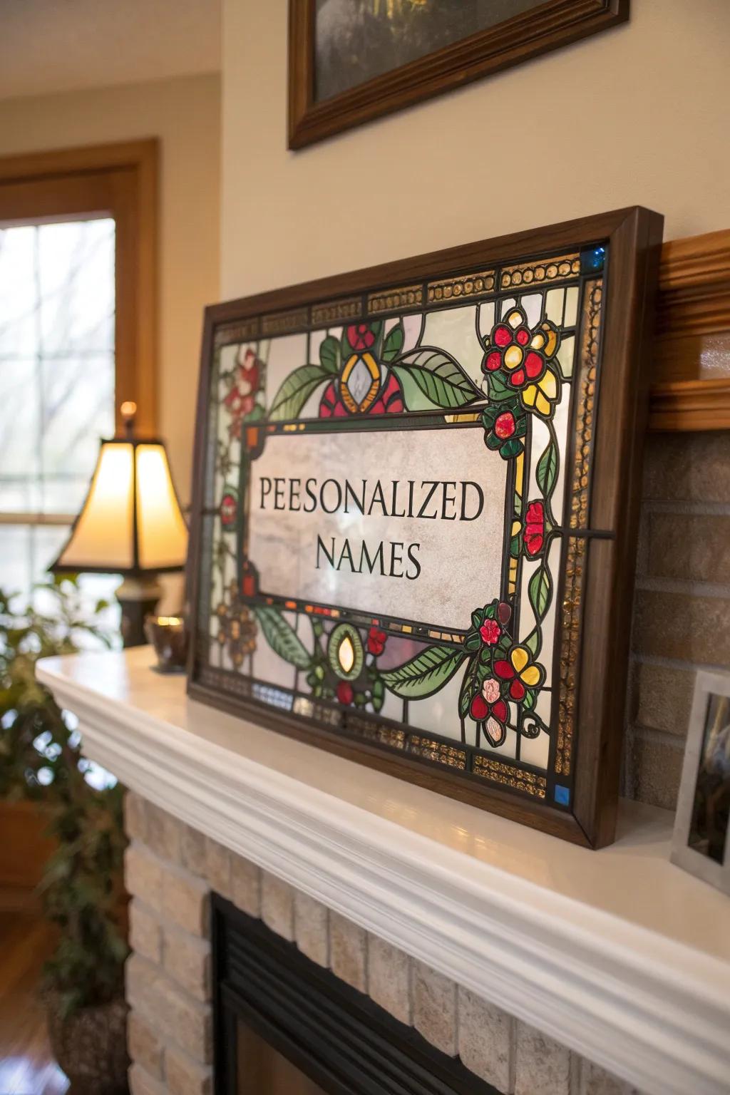 Personalized name plaque for a lasting gift.