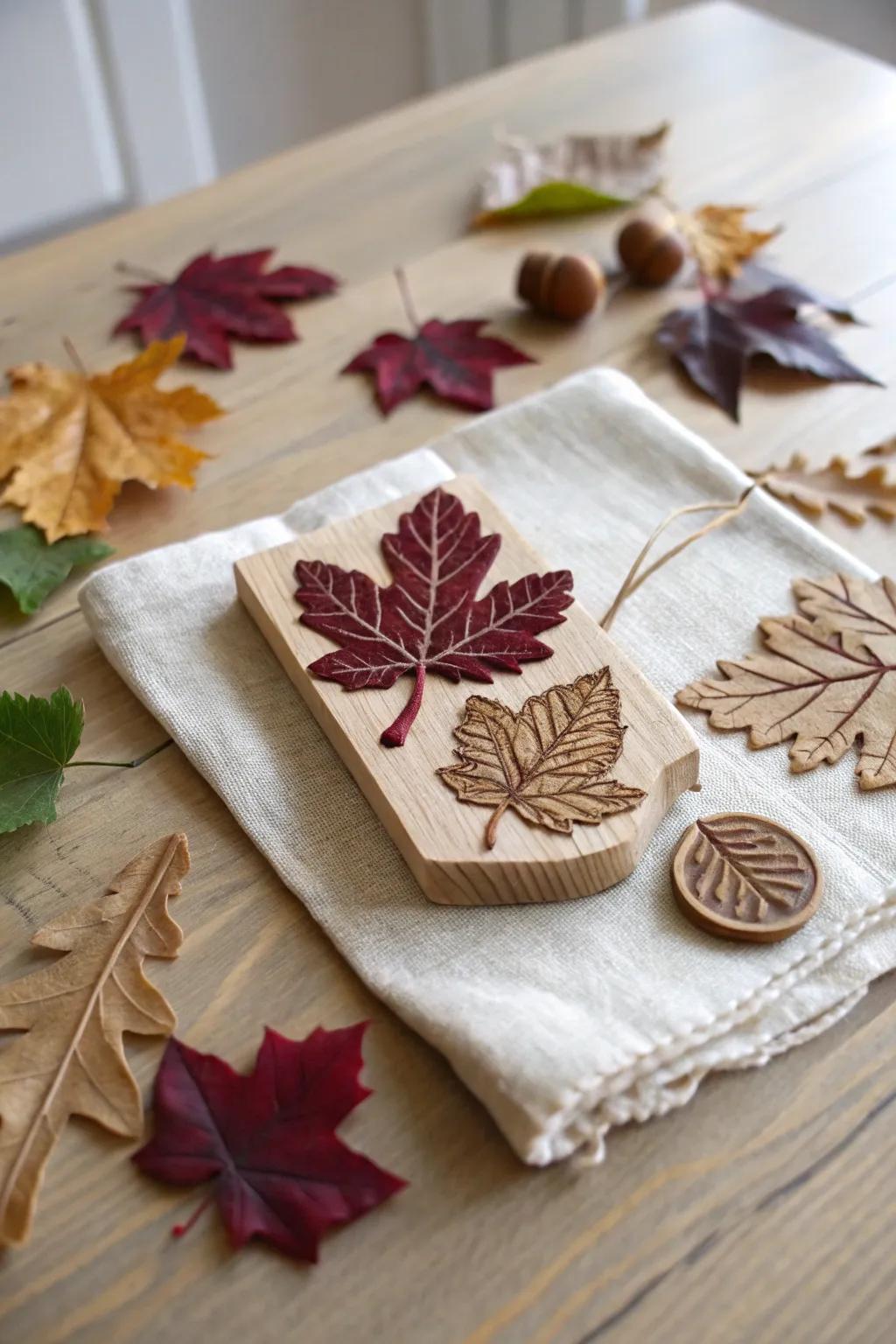 Embrace the season with handcrafted leafy accents for your cozy space.