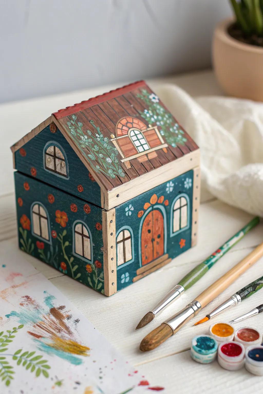 Transform your tiny boxes into hand-painted masterpieces that capture the charm of miniature homes. Let your creativity shine!