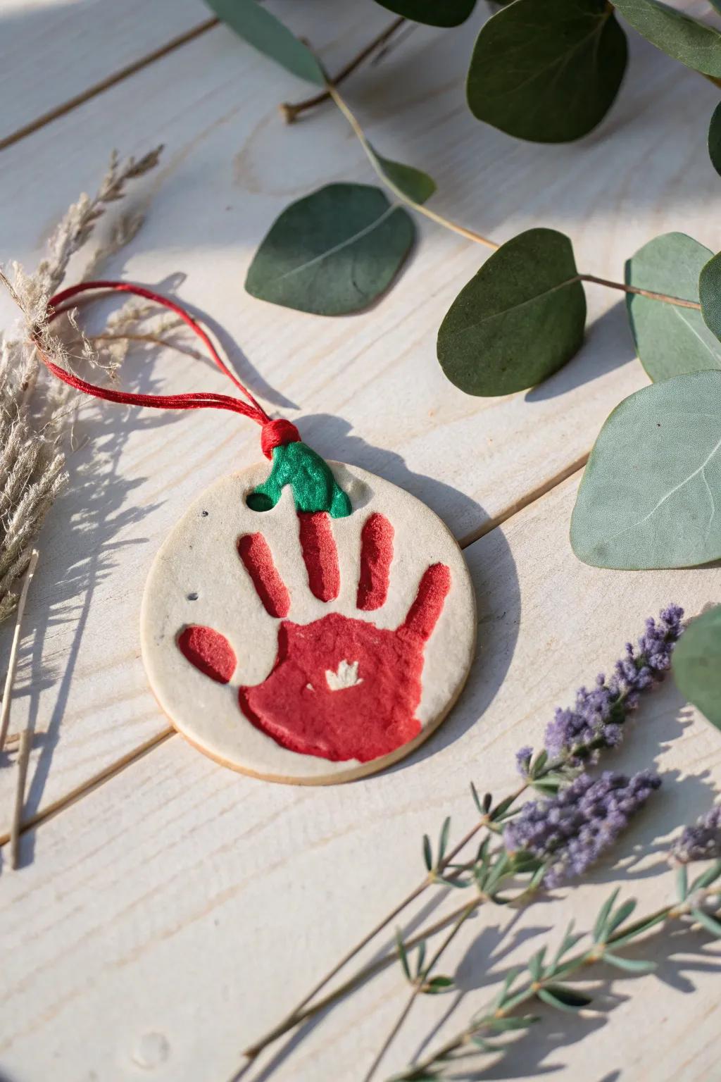 Craft a timeless keepsake with these charming toddler handprint ornaments, a perfect blend of Scandinavian simplicity and Boho flair.