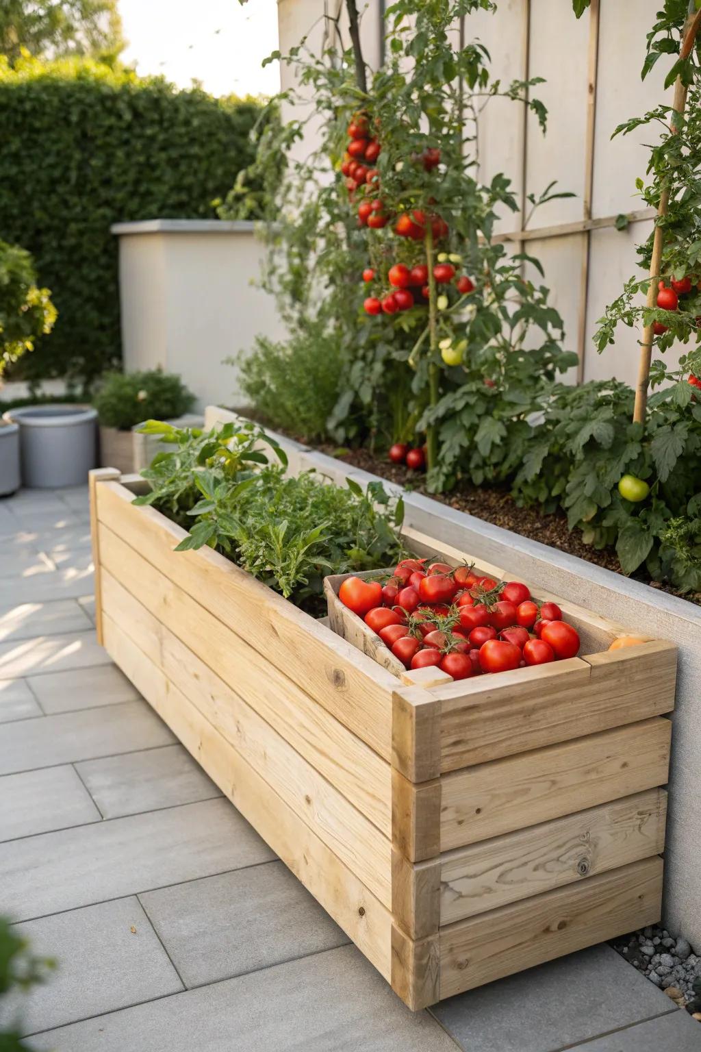 Elevate your garden game with stunning raised beds—where simplicity meets natural beauty for perfect tomato growth!