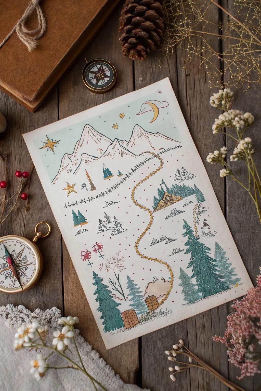 Embark on a magical journey to the Fairy Kingdom with this enchanting map—a perfect blend of whimsy and craftsmanship.