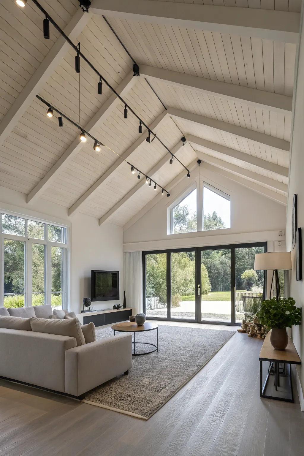 Track lighting enhances the sleek and modern aesthetic of any room.